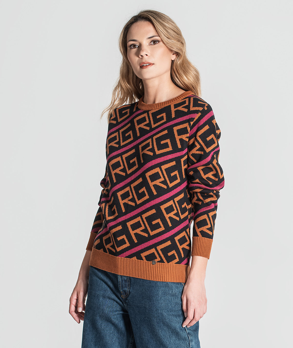 Camisola jacquard lettering 3376