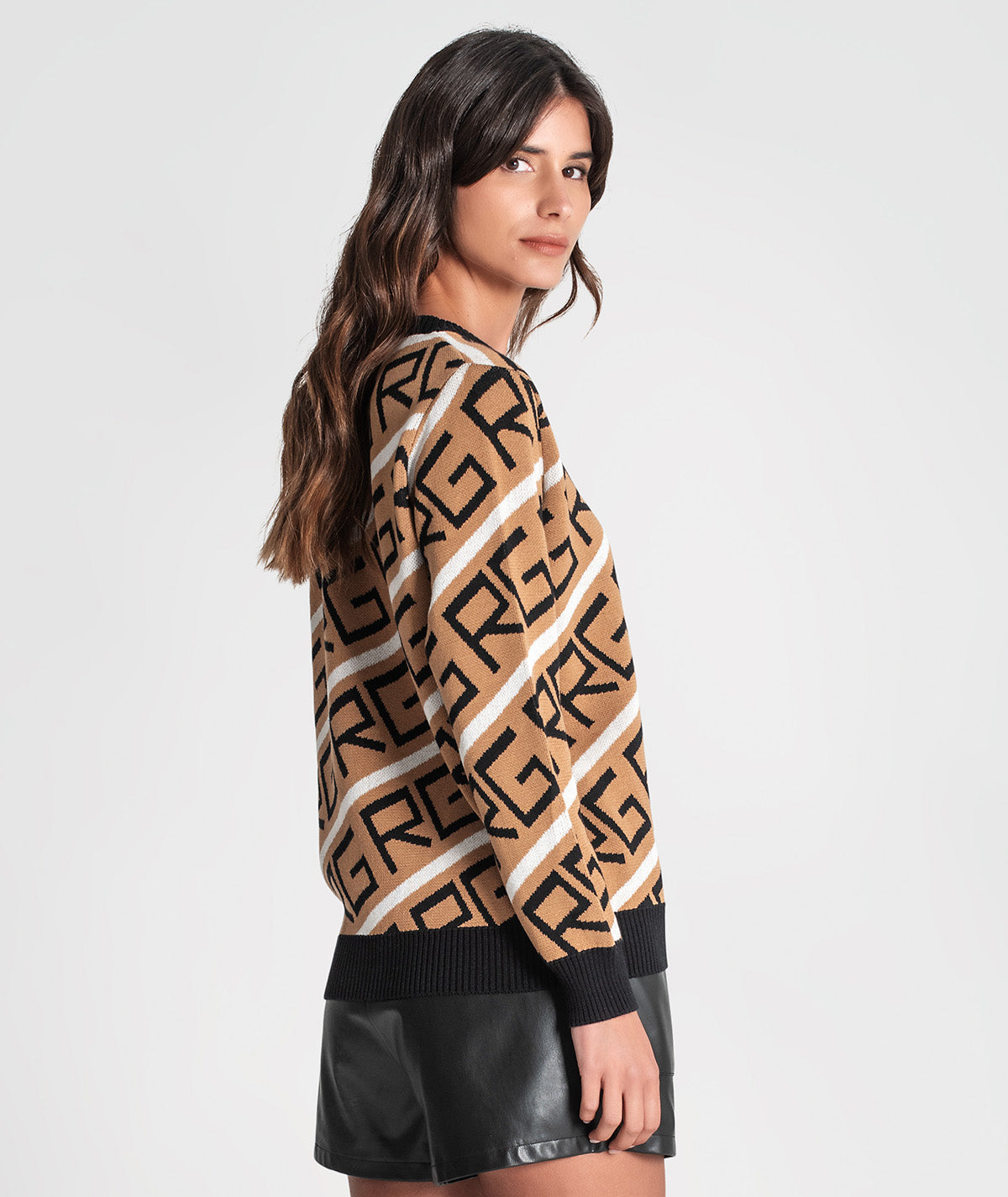 Camisola jacquard lettering 3376
