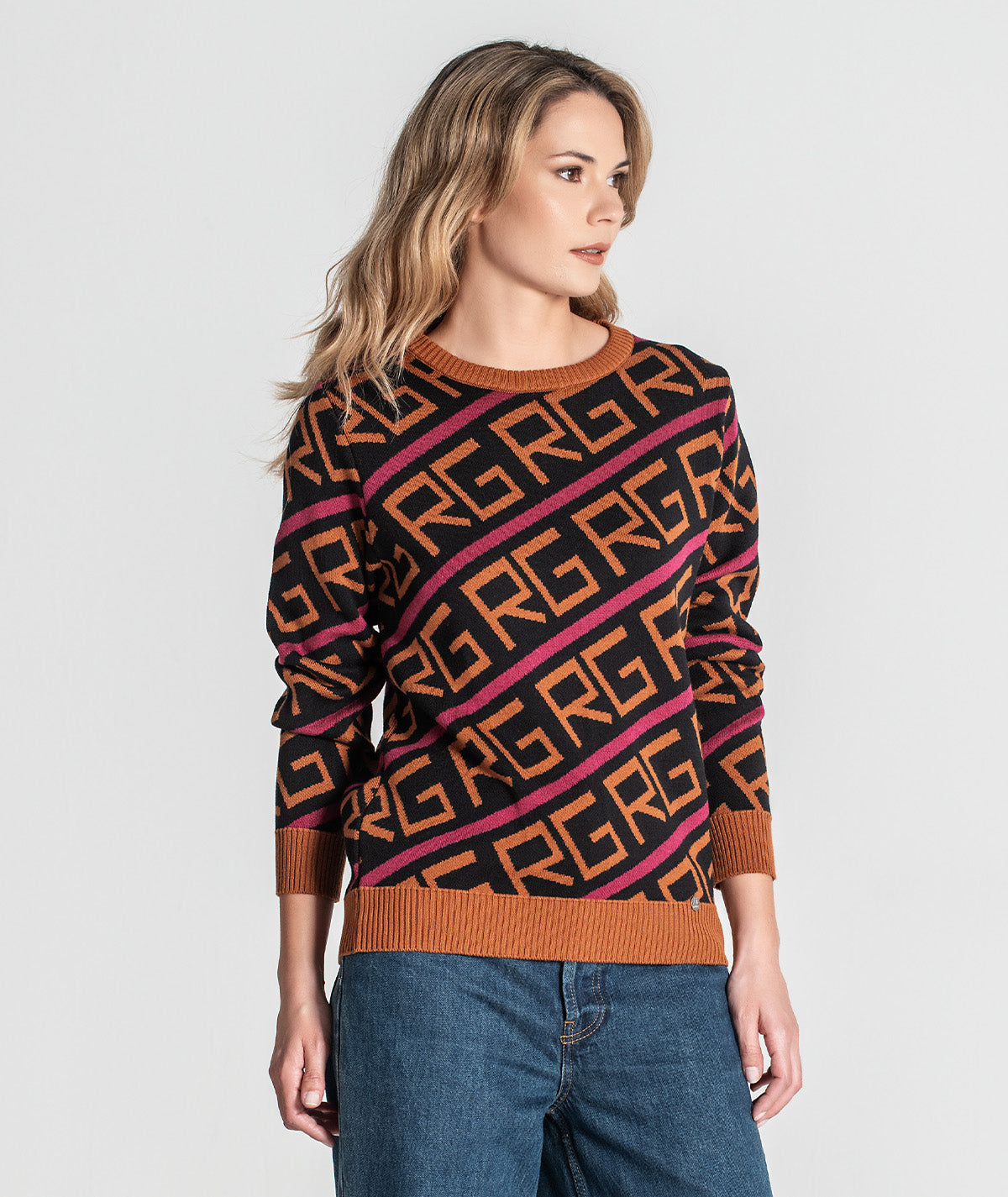 Camisola jacquard lettering 3376