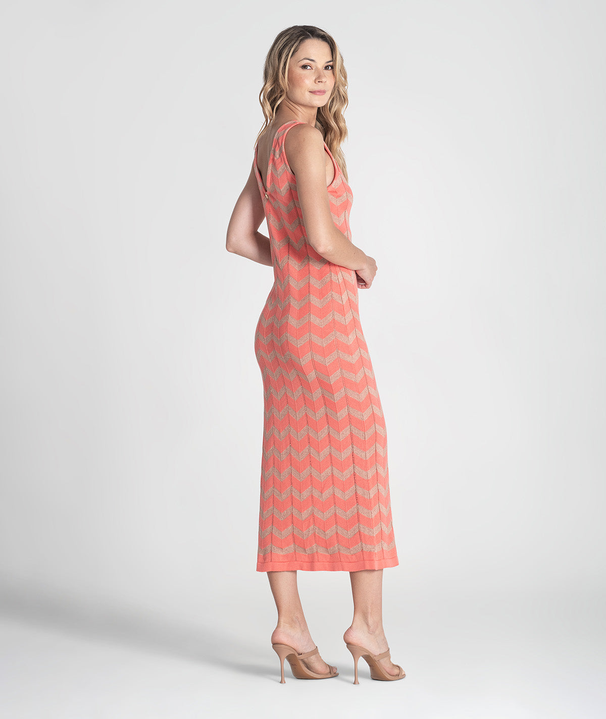 Vestido zigzag com brilho 3384