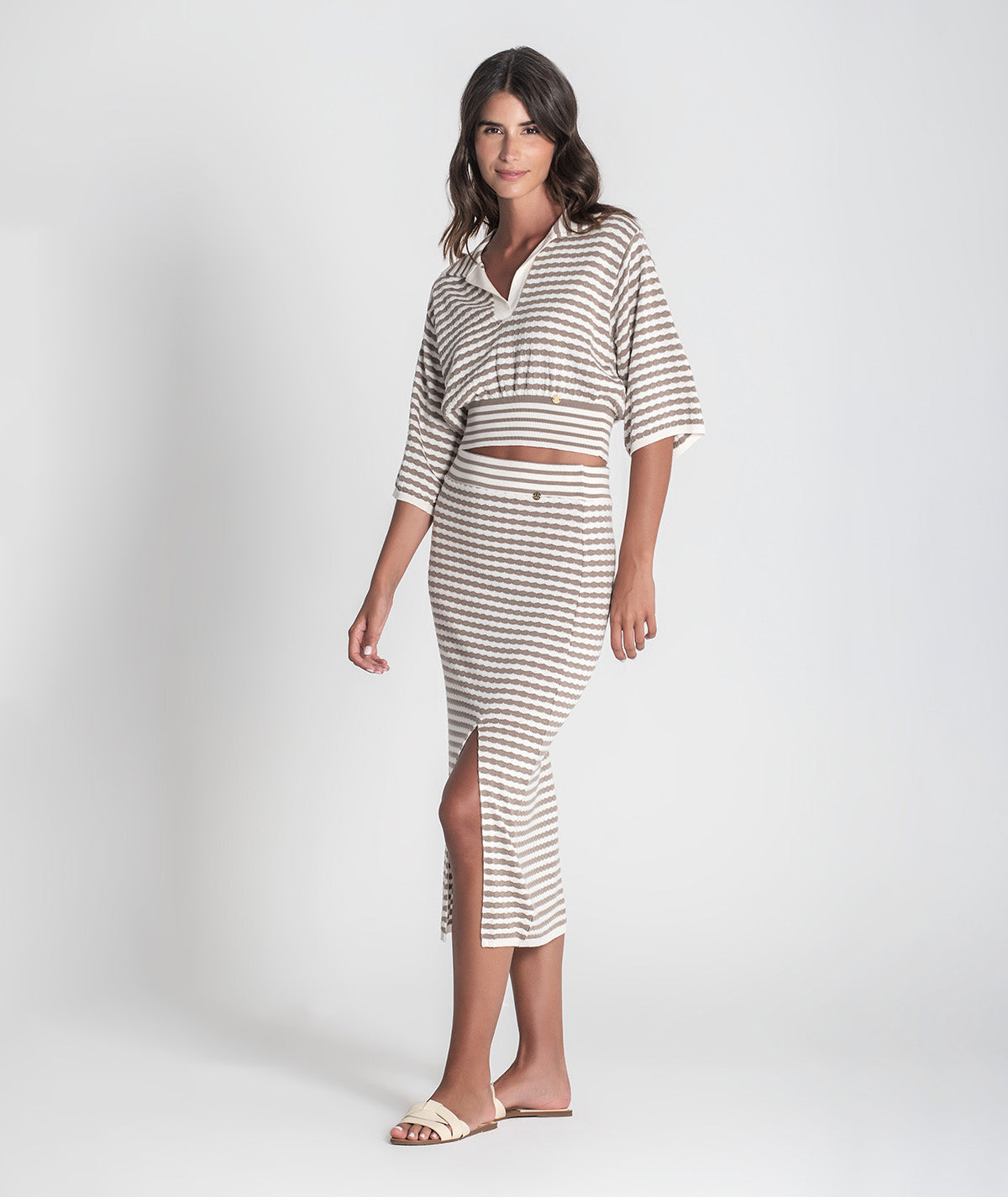 Camisola polo com perfurados 3385