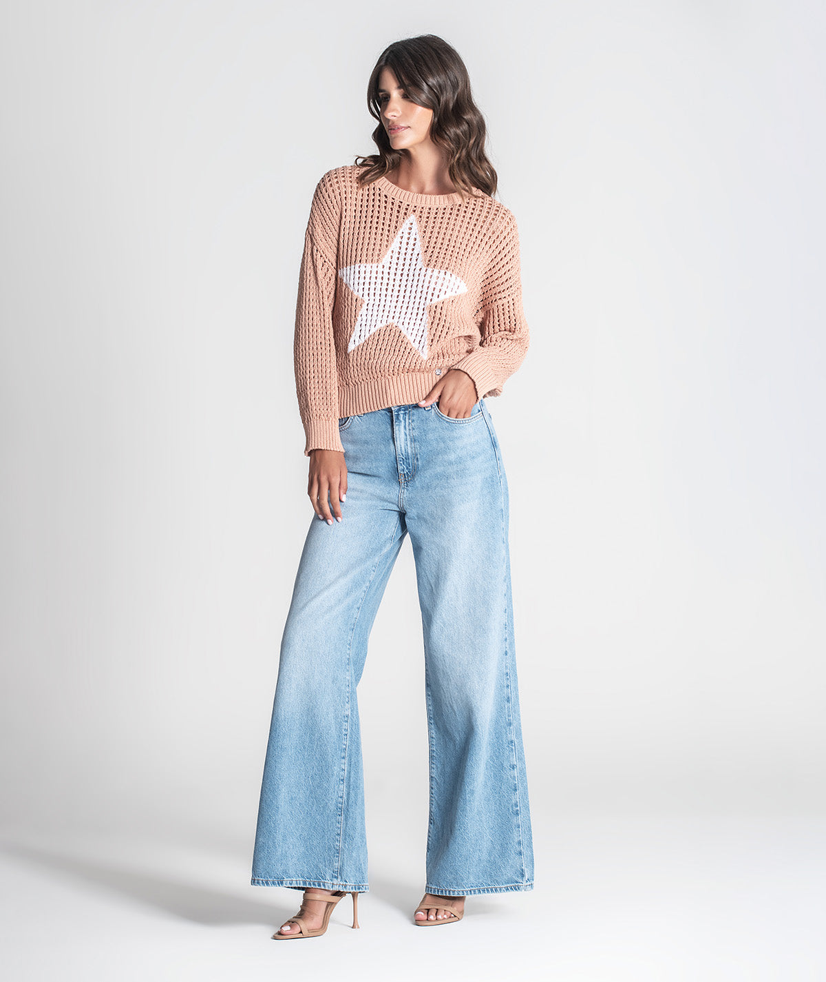 Camisola perfurada com estrela 3396