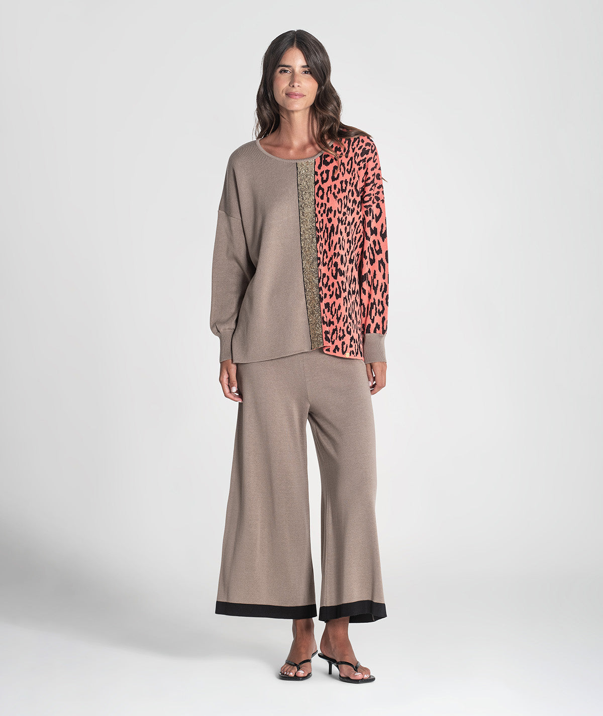 Camisola animal print com lantejoulas 3398