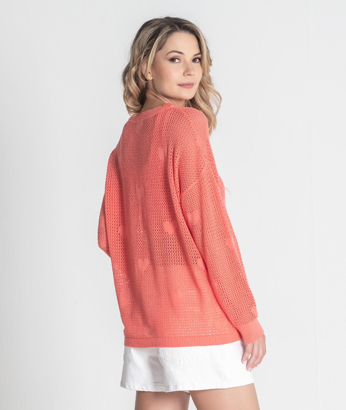 Camisola perfurada corações 3399