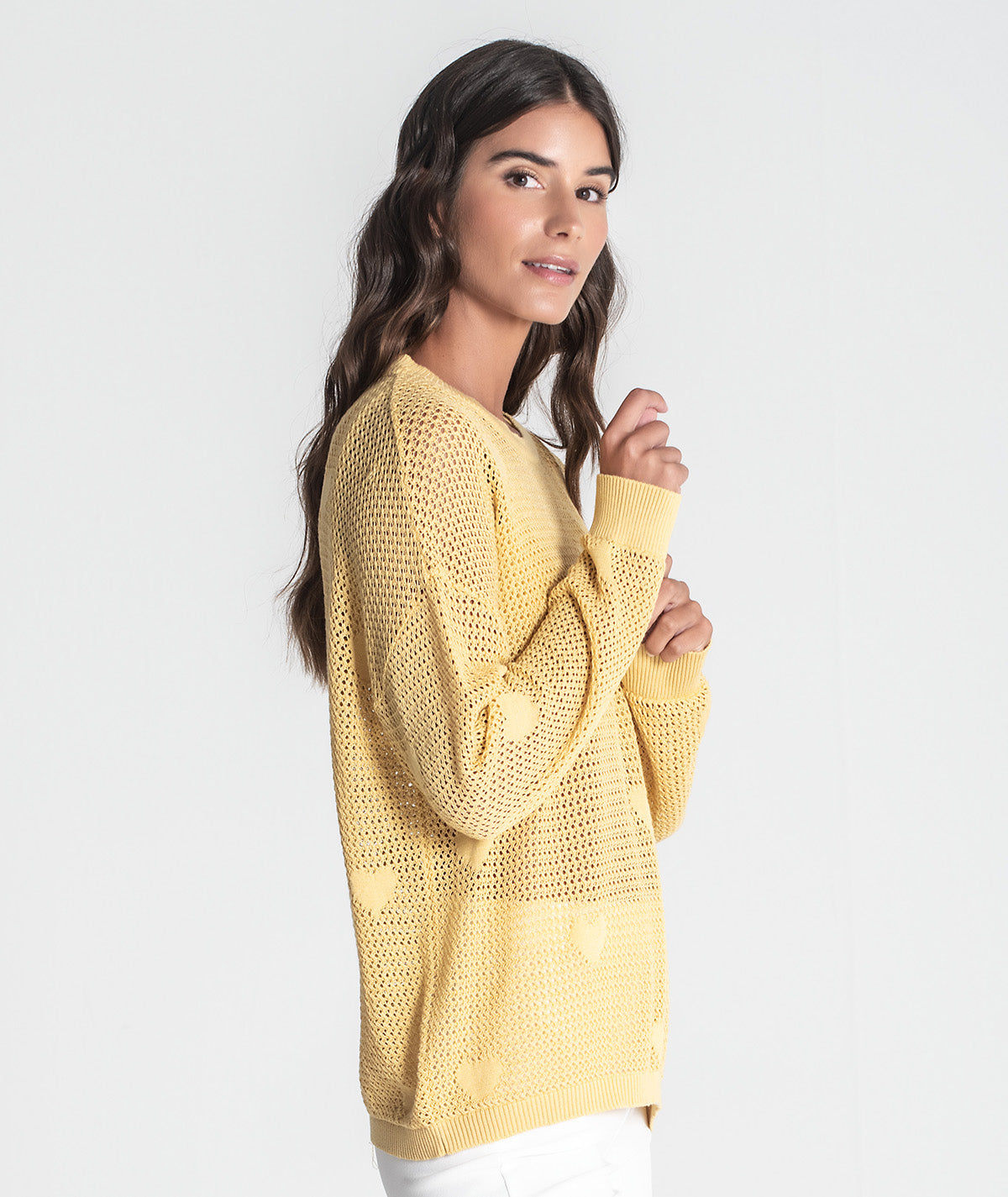 Camisola perfurada corações 3399