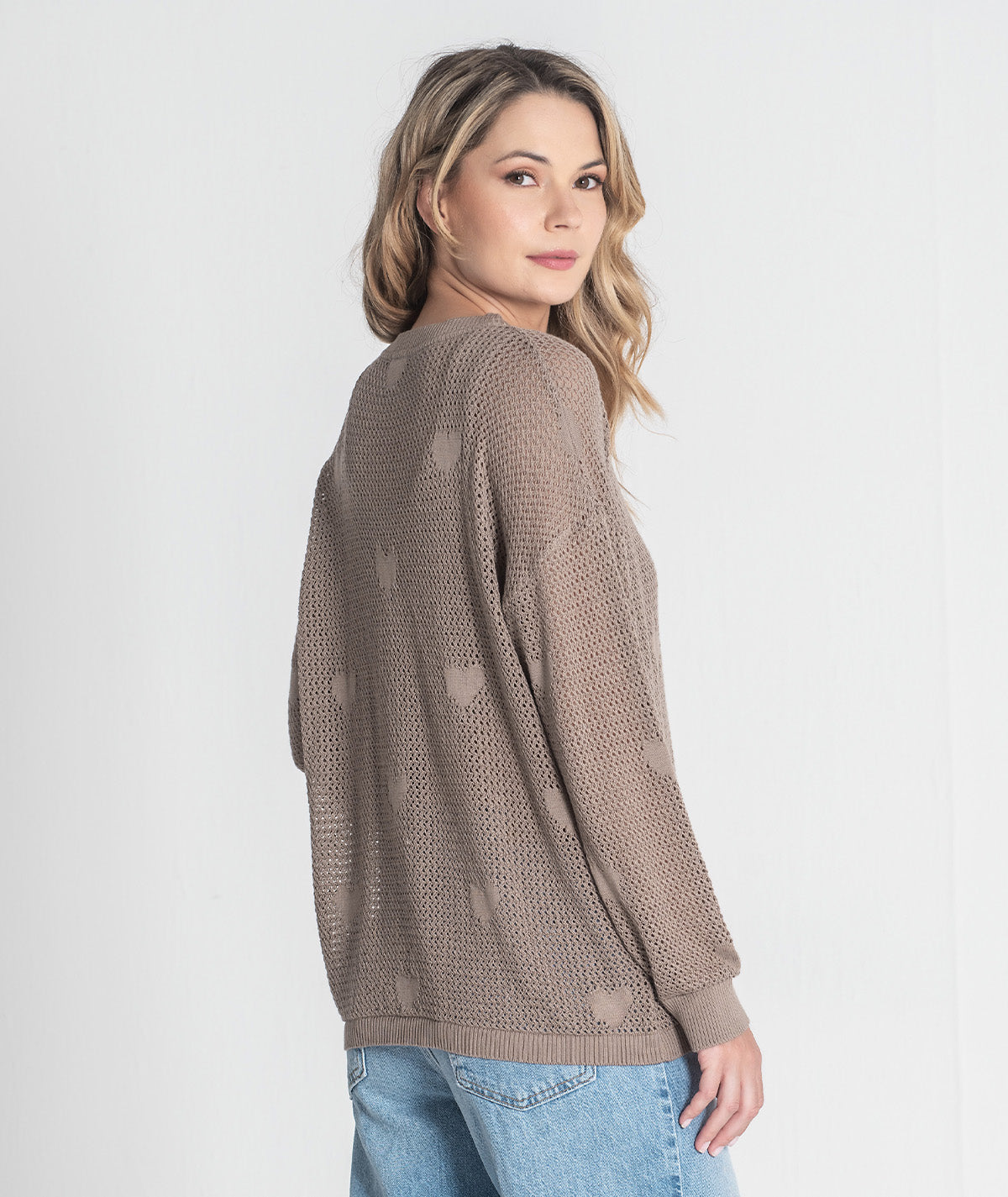 Camisola perfurada corações 3399