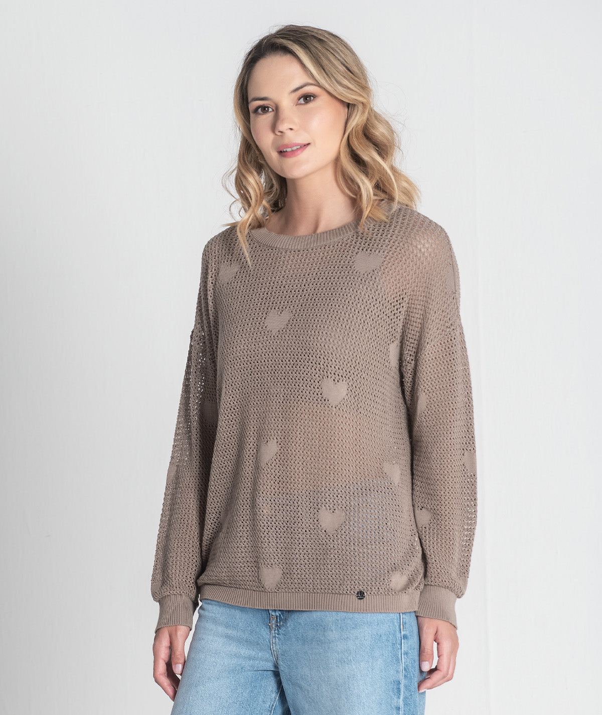 Camisola perfurada corações 3399