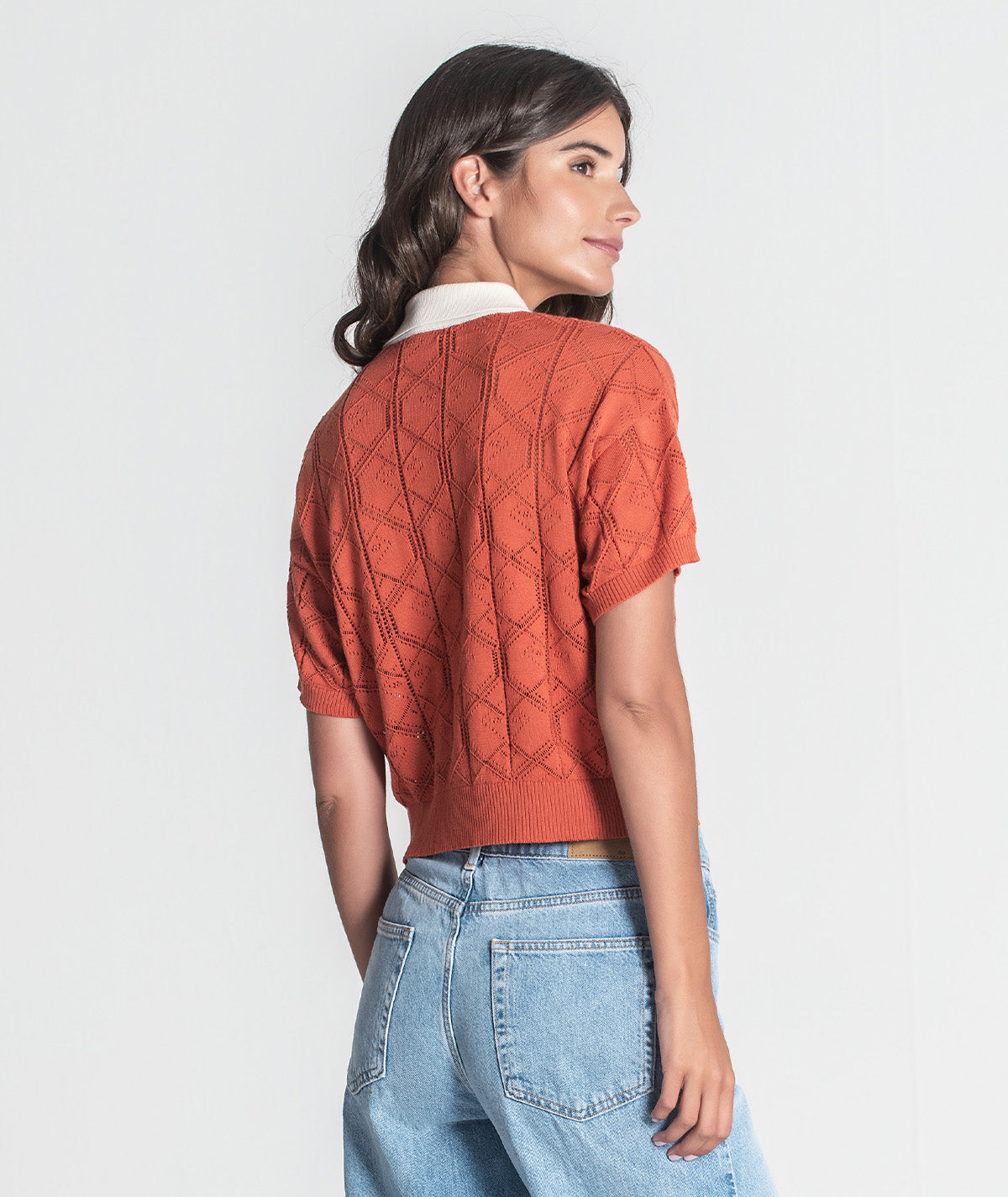 Camisola polo perfurada 3400