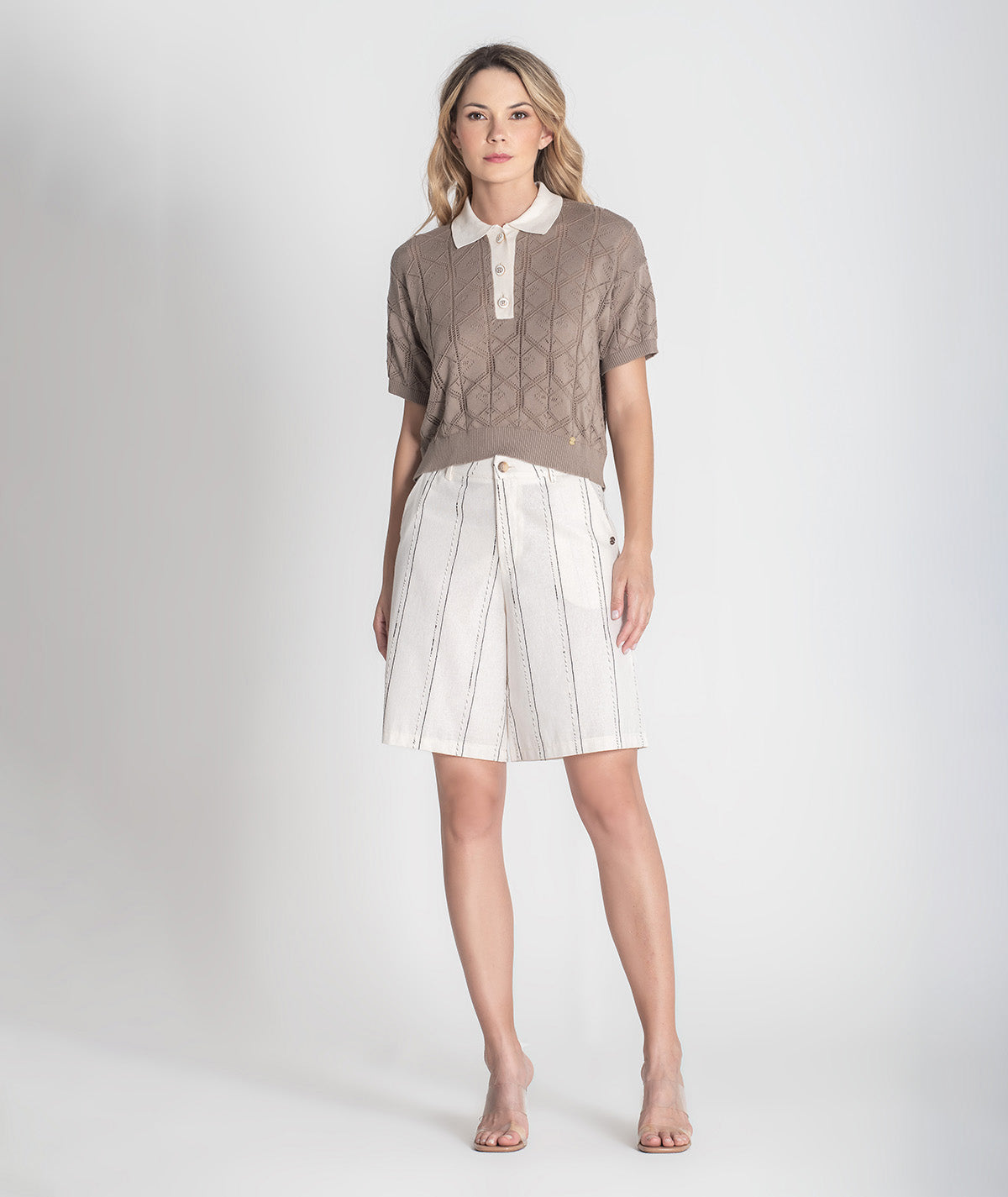 Camisola polo perfurada 3400