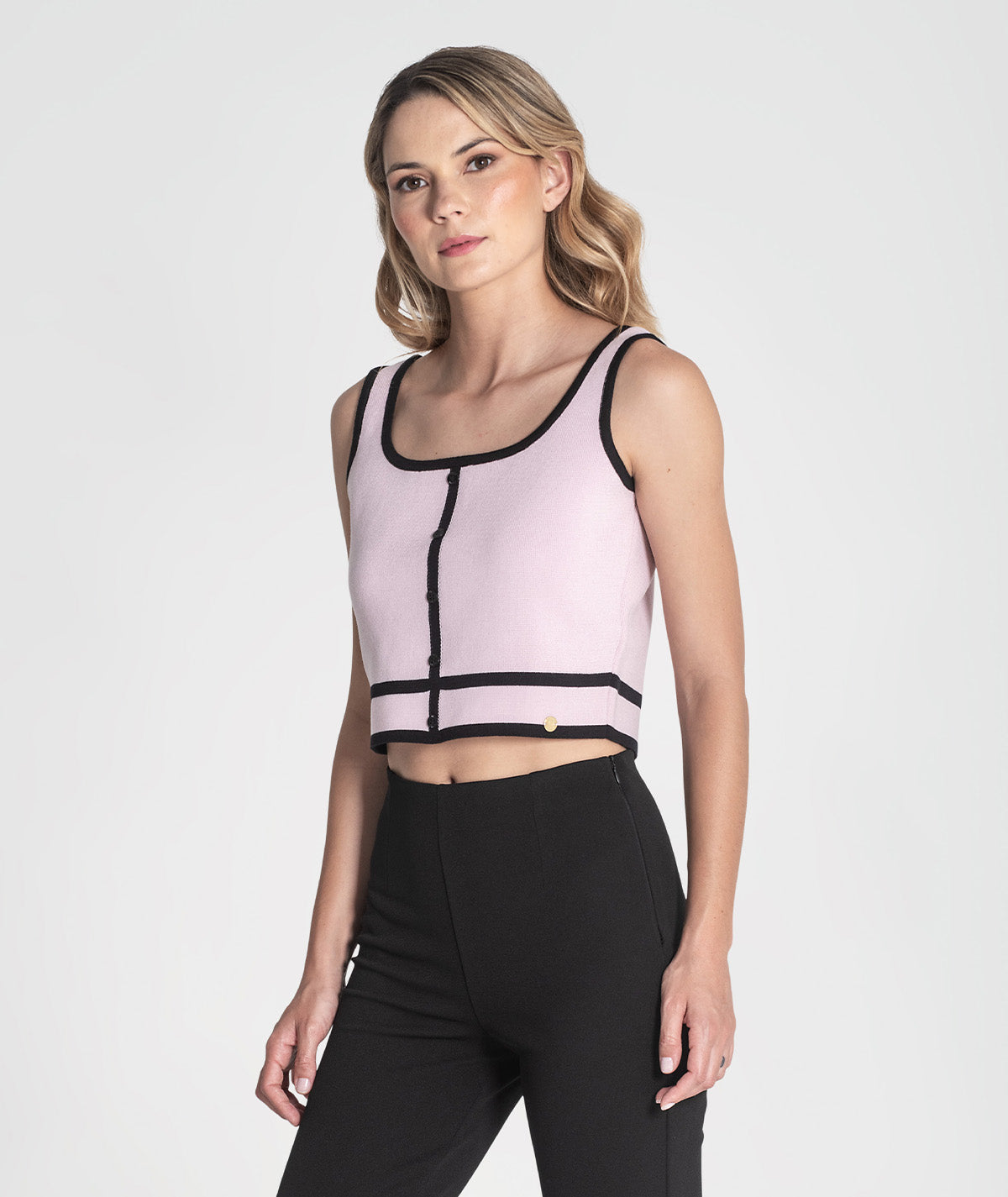Top com contrastes 3410