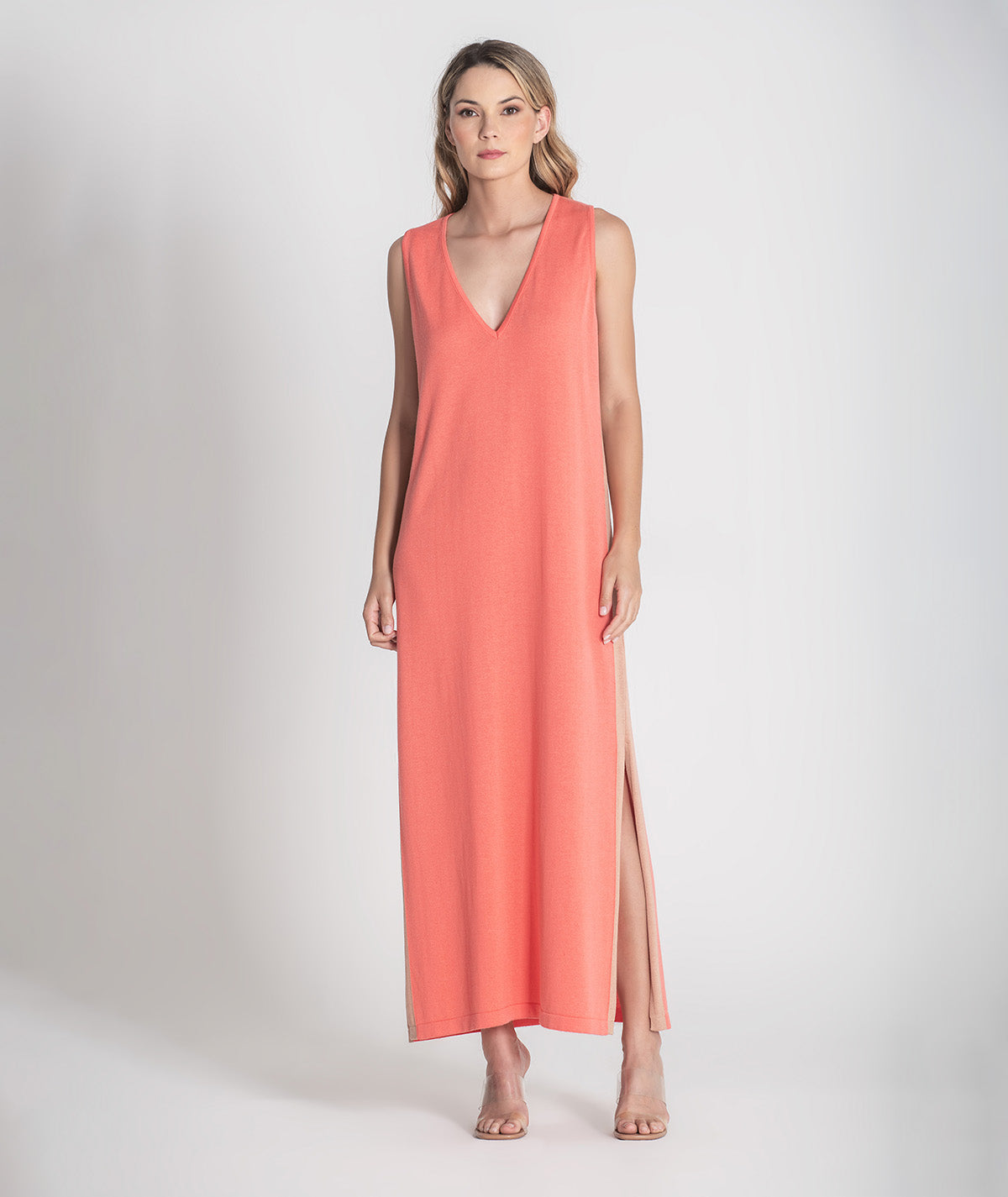 Vestido com contrastes de cor 3413
