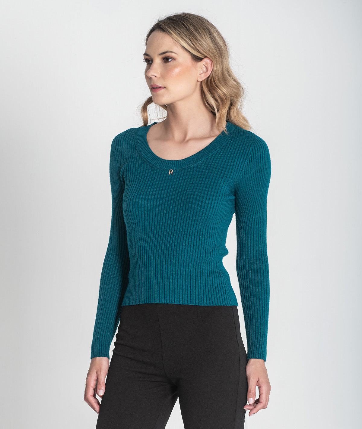 Camisola canelada com chapa R 3418