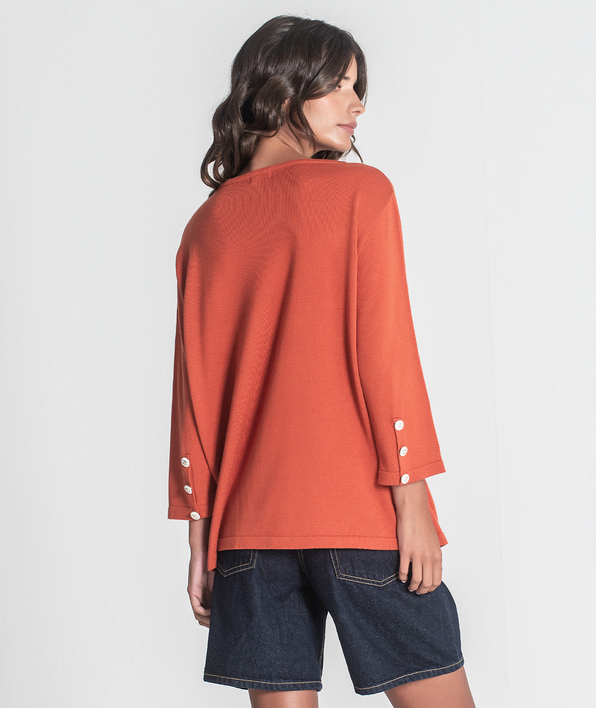 Camisola com relevo e botões 3420