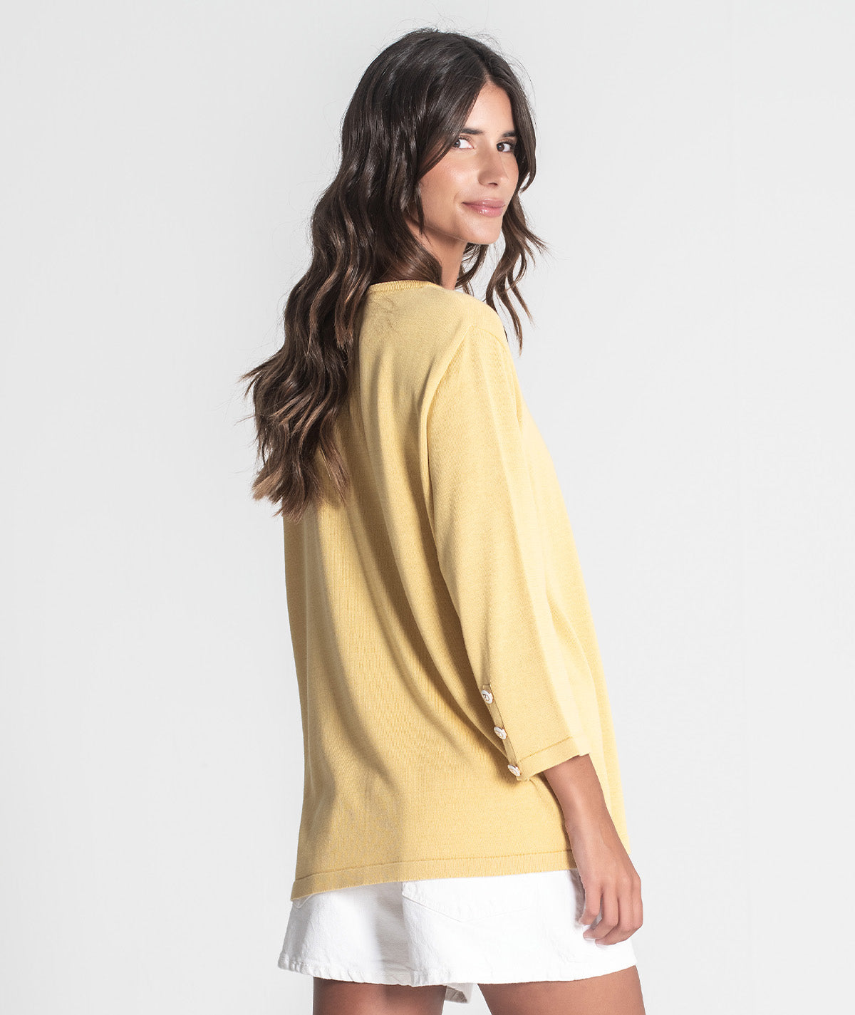 Camisola com relevo e botões 3420