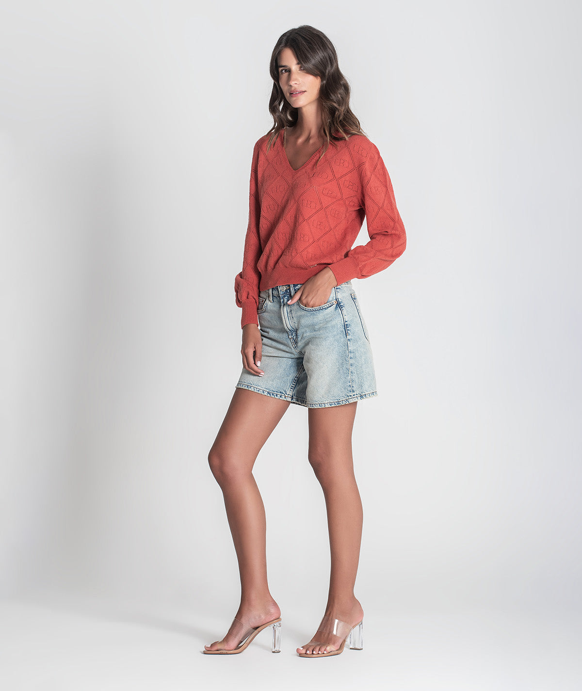 Camisola com perfurados 3421