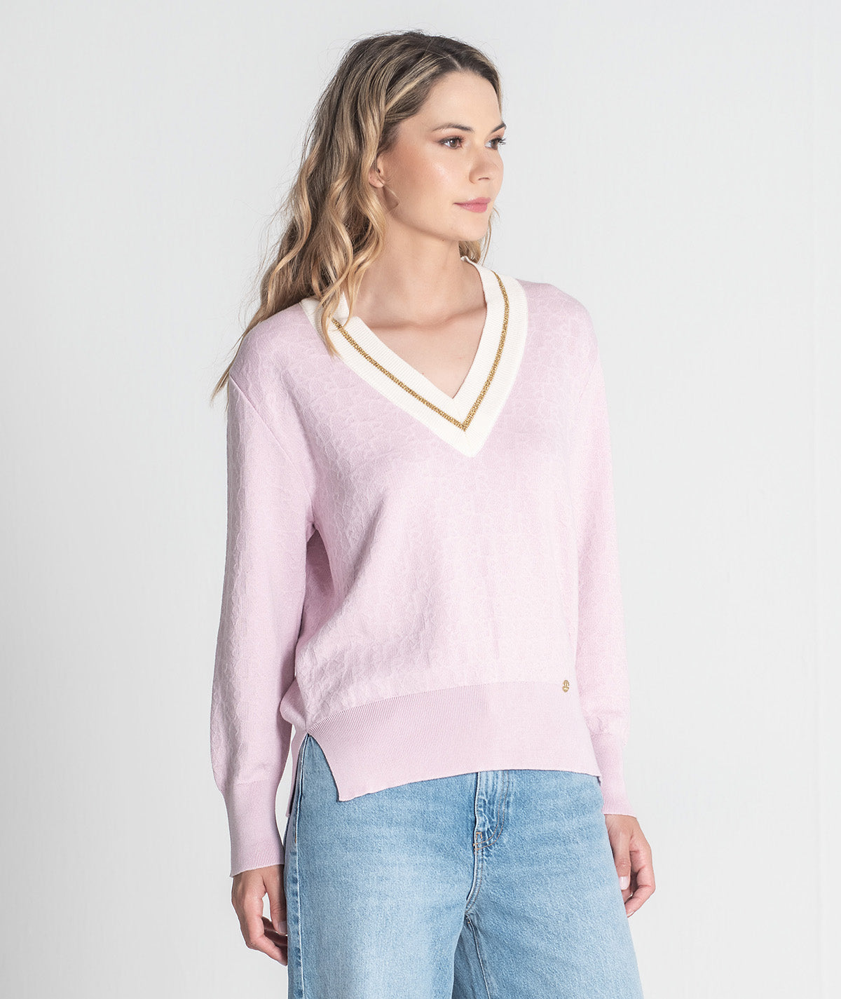 Camisola com relevos e botões 3422