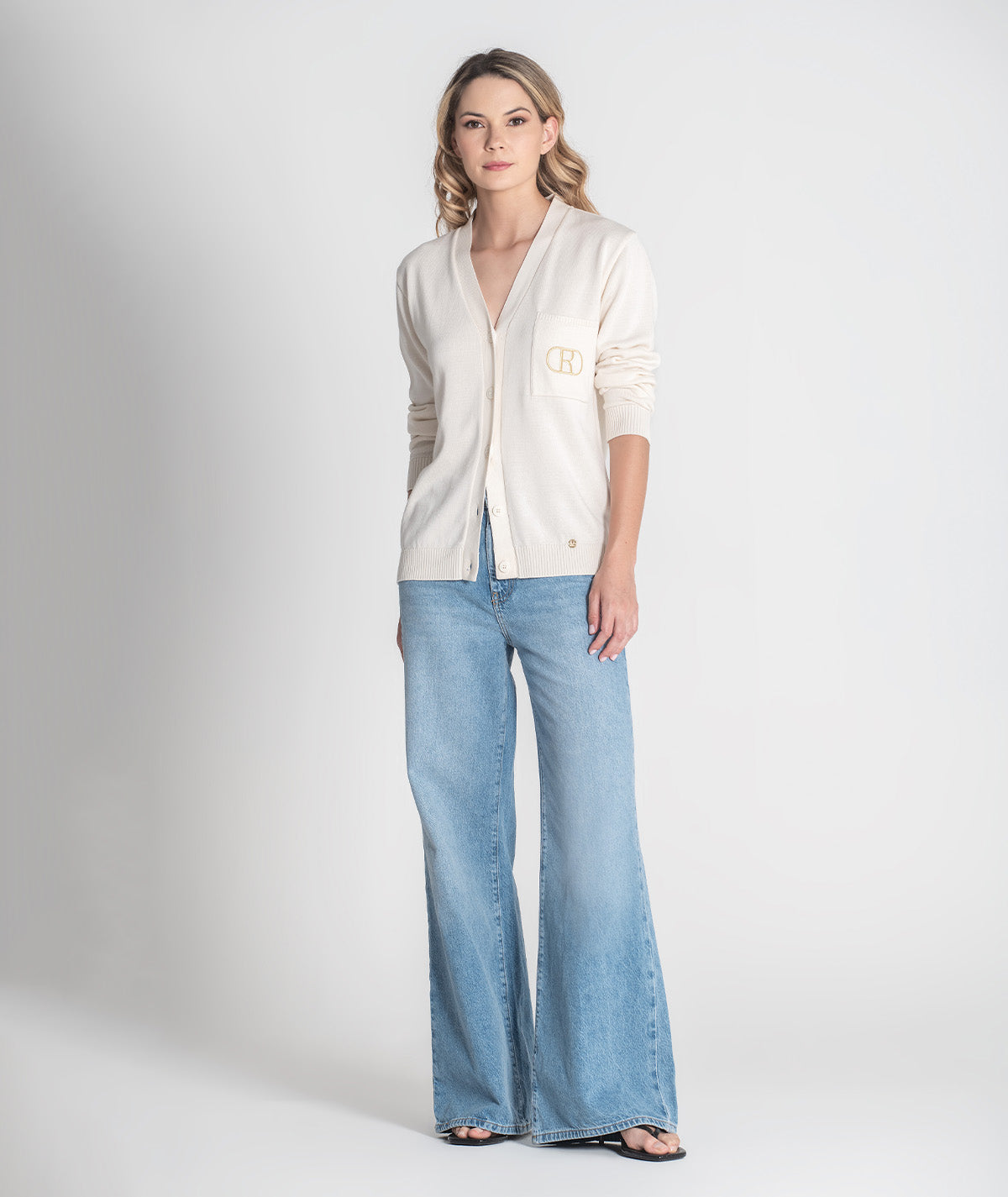 Casaco com bordado dourado 3427