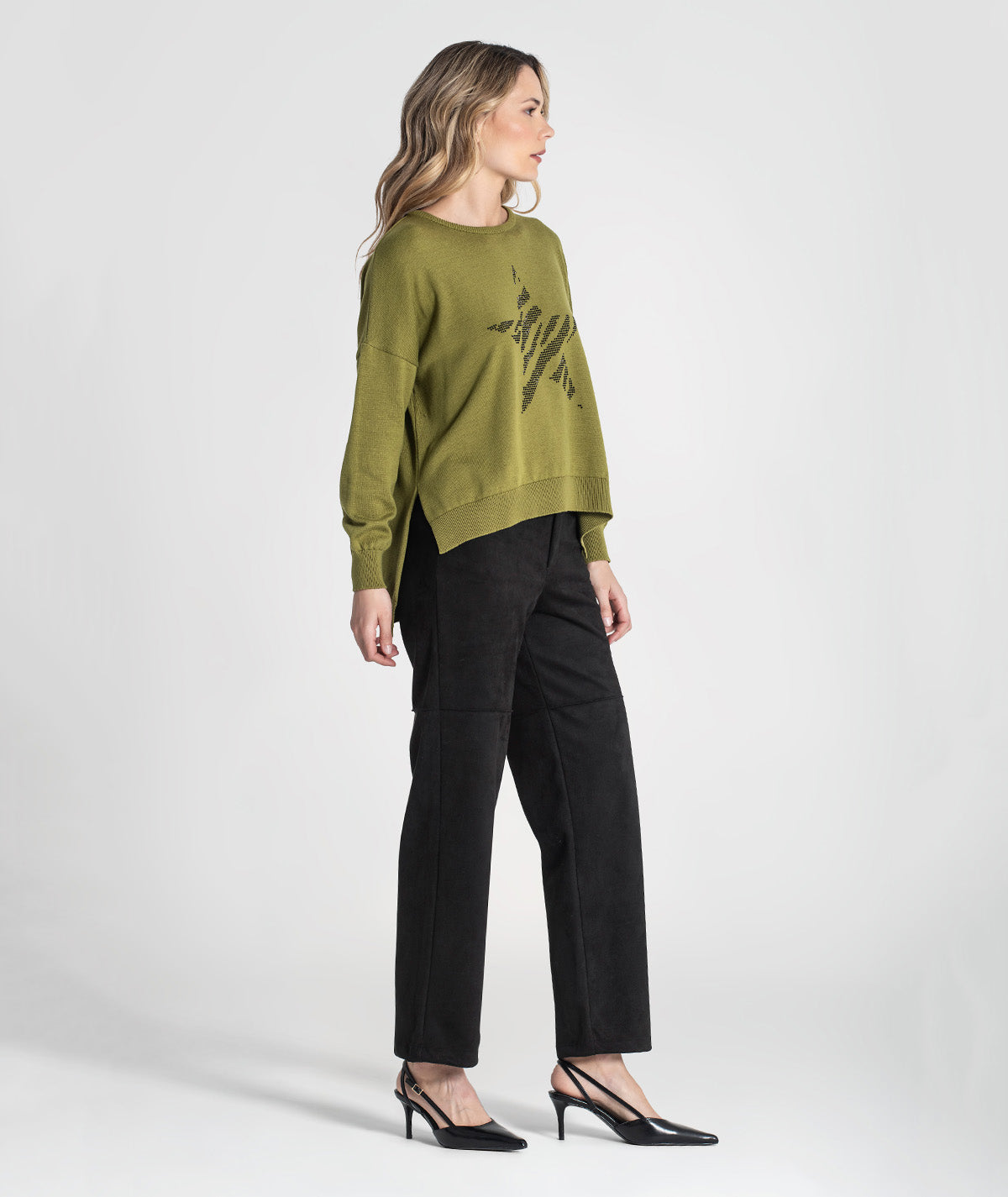Camisola oversize com estrela 3436