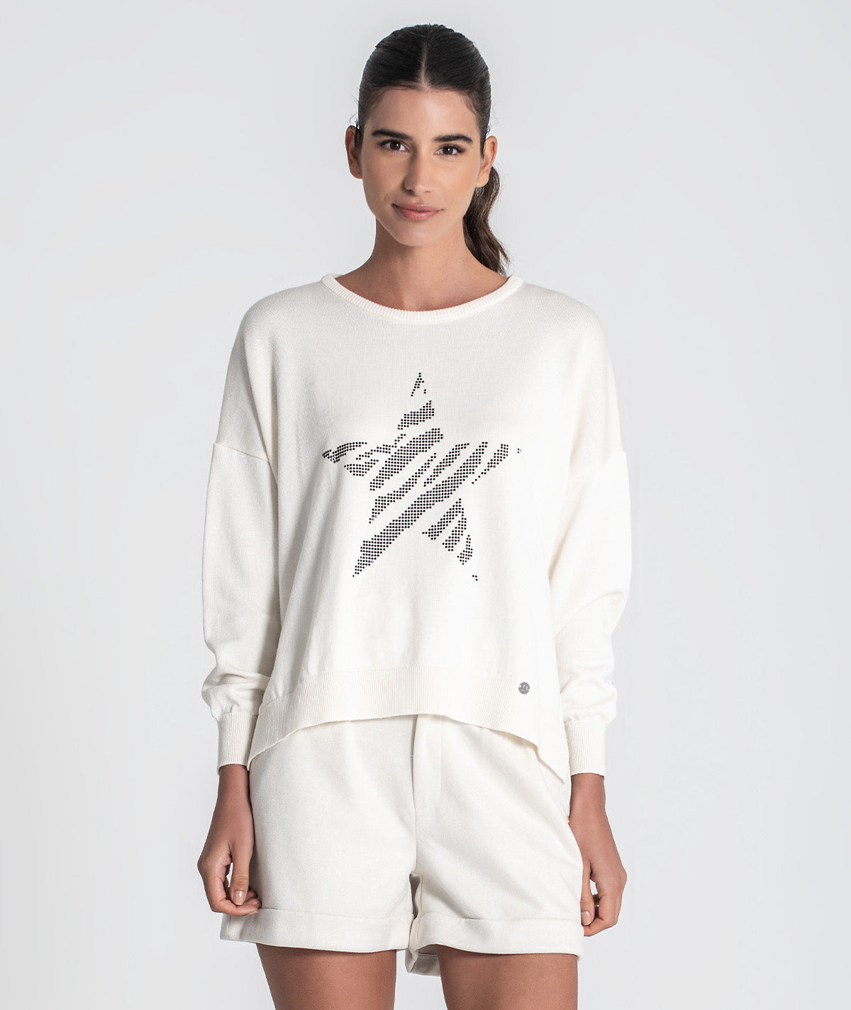 Camisola oversize com estrela 3436