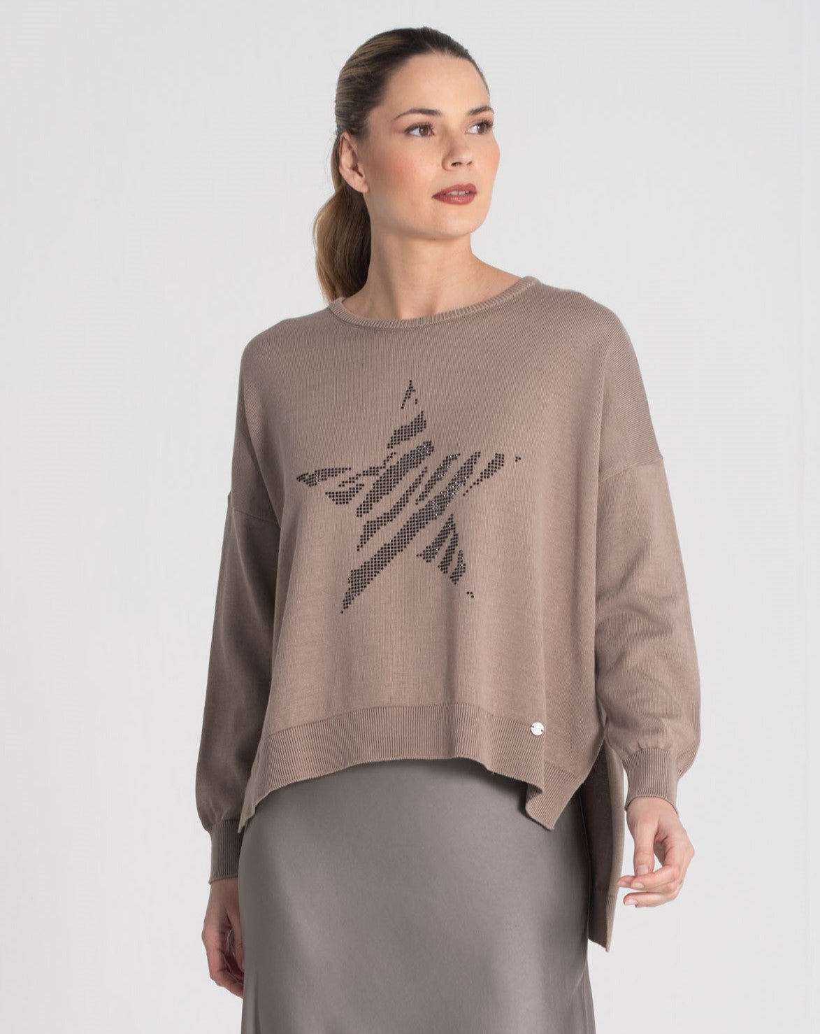 Camisola oversize com estrela 3436