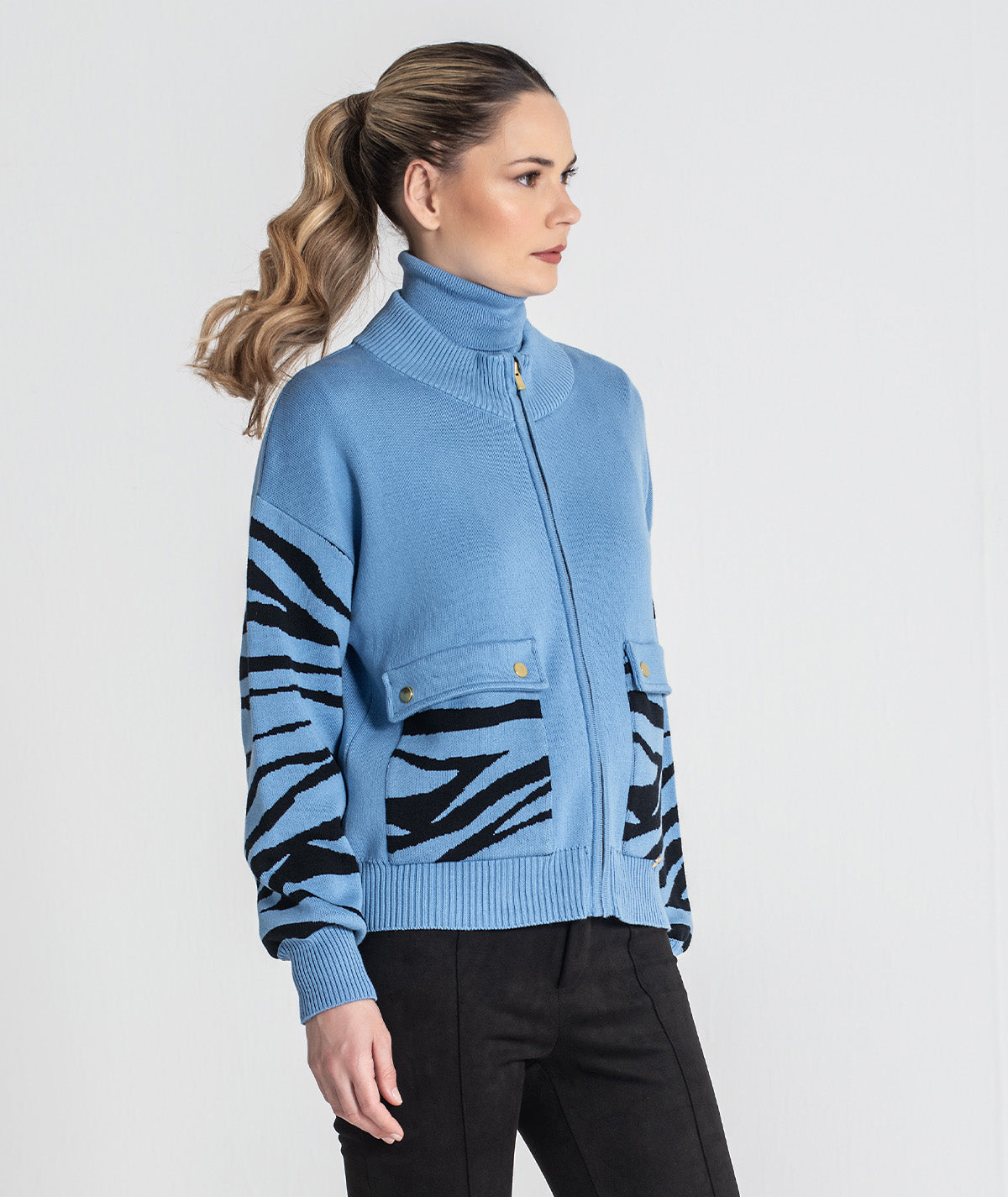 Casaco com animal print 3437