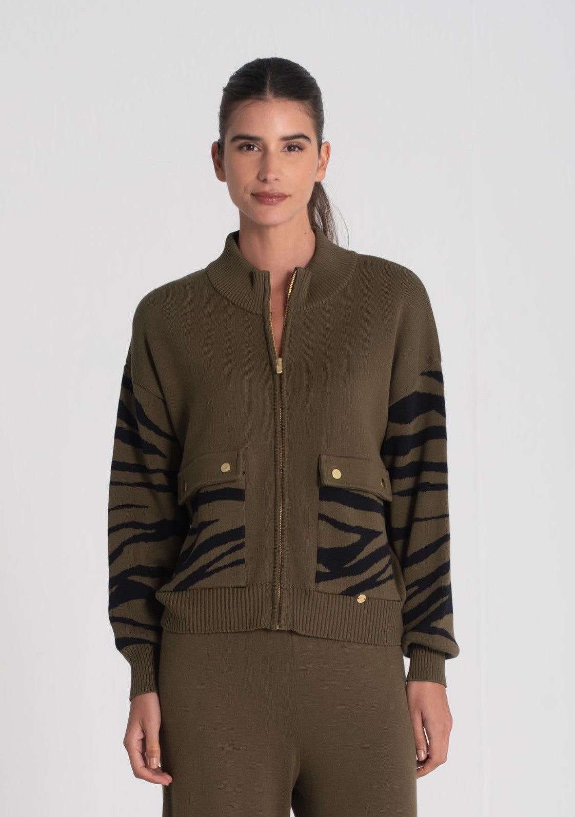 Casaco com animal print 3437