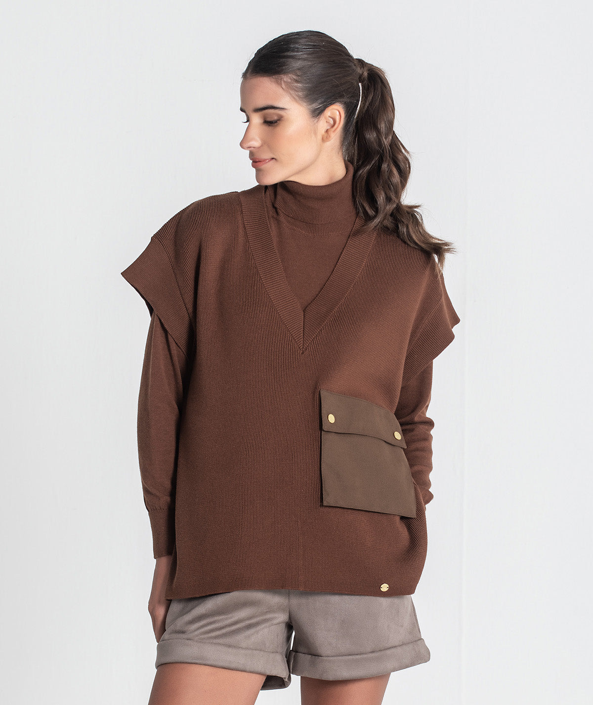 Colete com bolso 3438