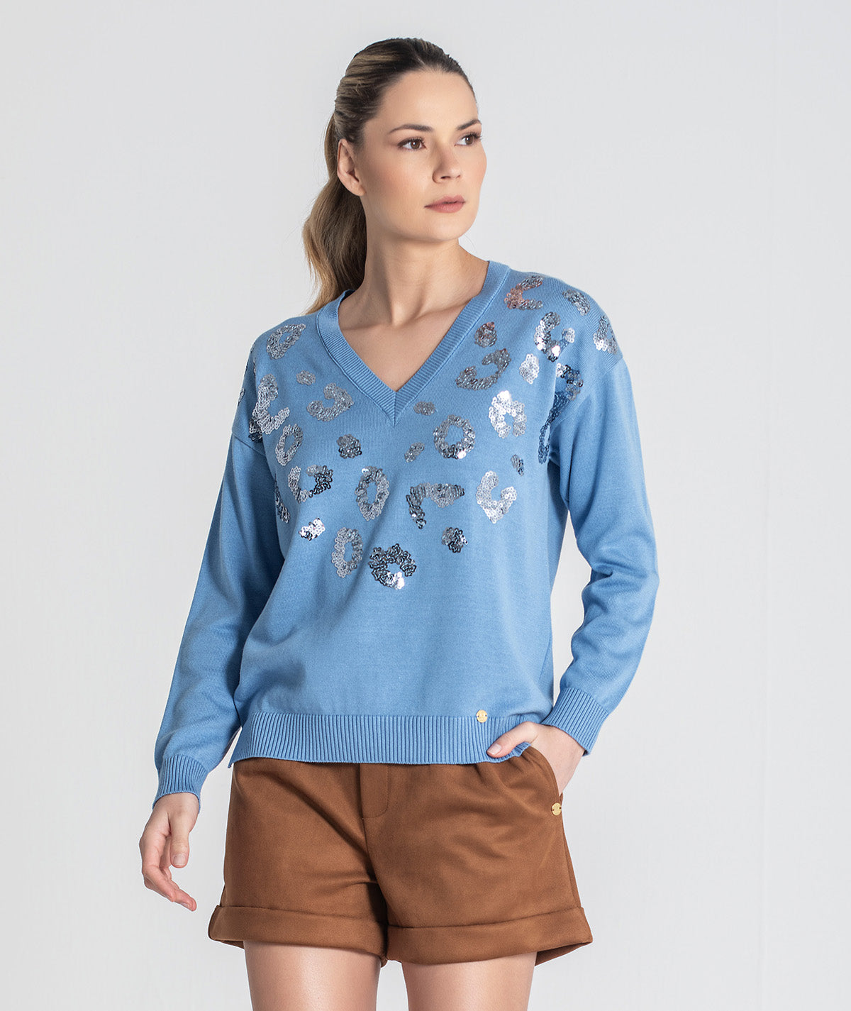 Camisola leopardo com lantejoulas 3441