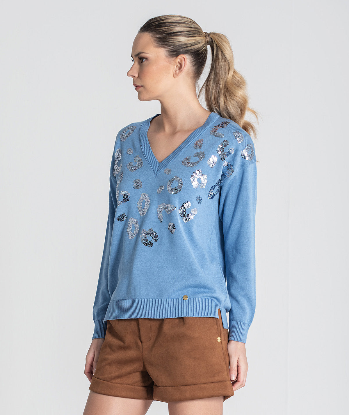 Camisola leopardo com lantejoulas 3441