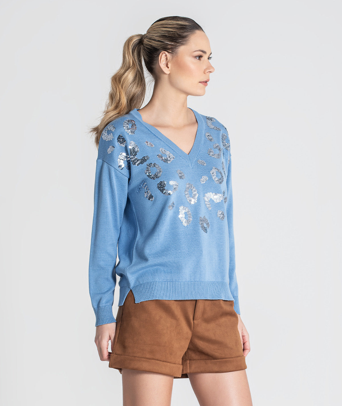 Camisola leopardo com lantejoulas 3441
