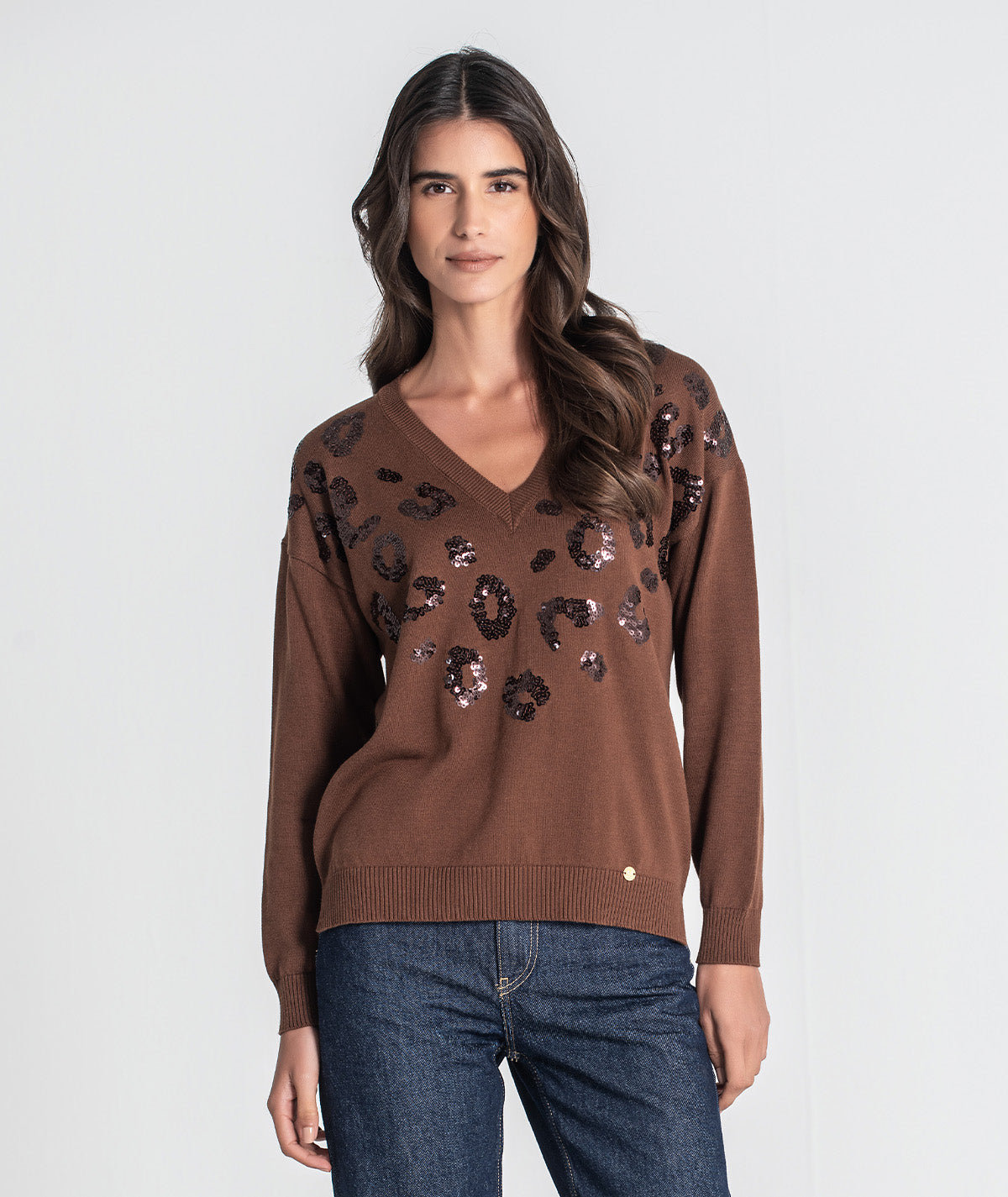 Camisola leopardo com lantejoulas 3441