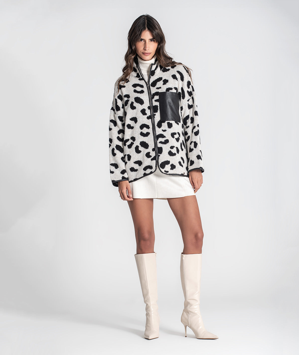 Casaco animal print 3443