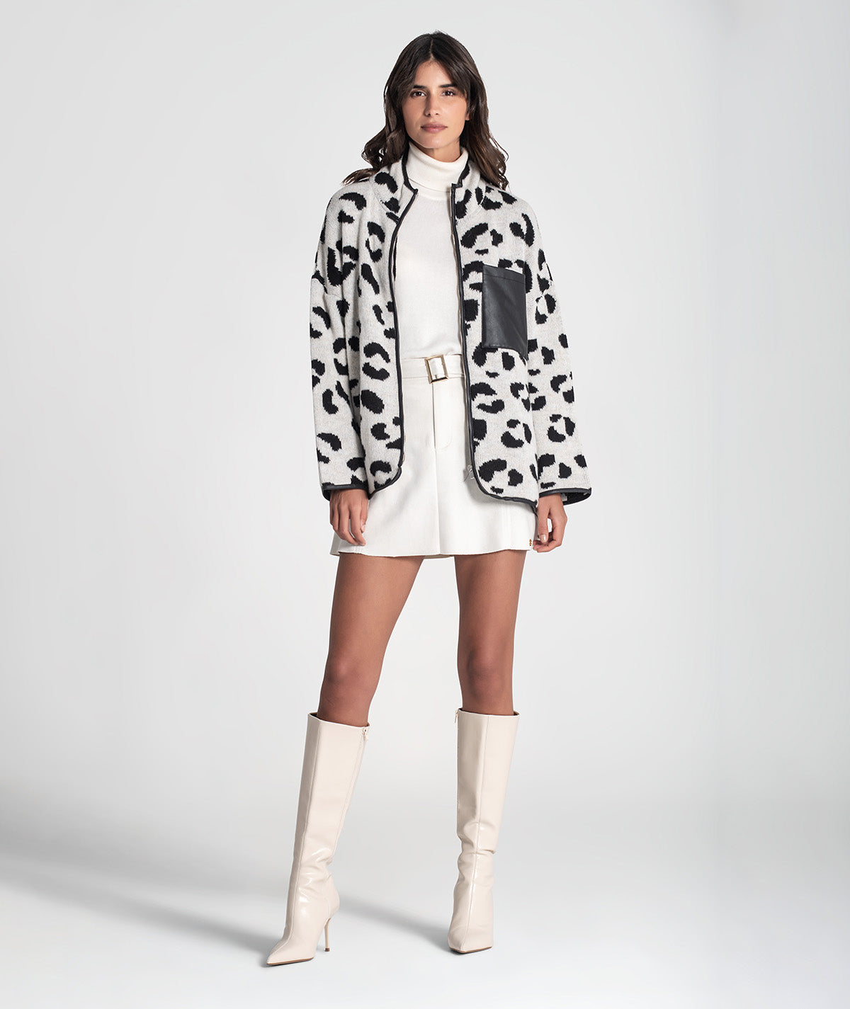 Casaco animal print 3443