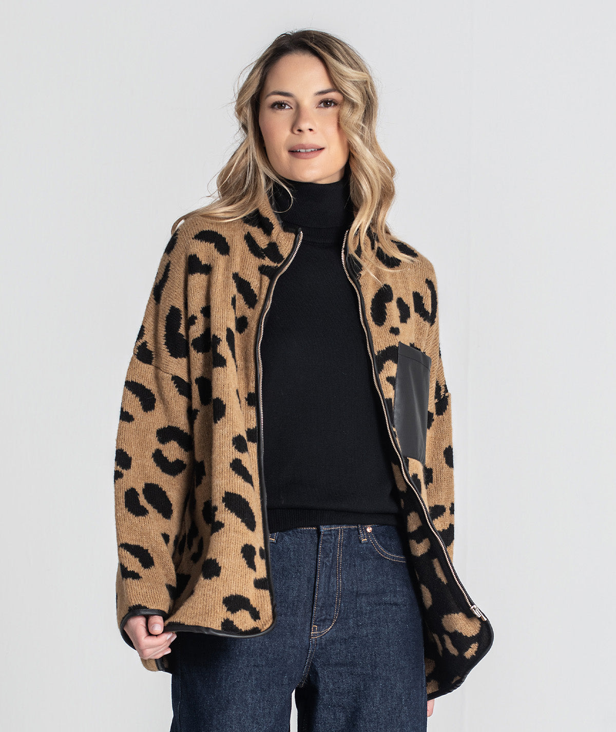 Casaco animal print 3443