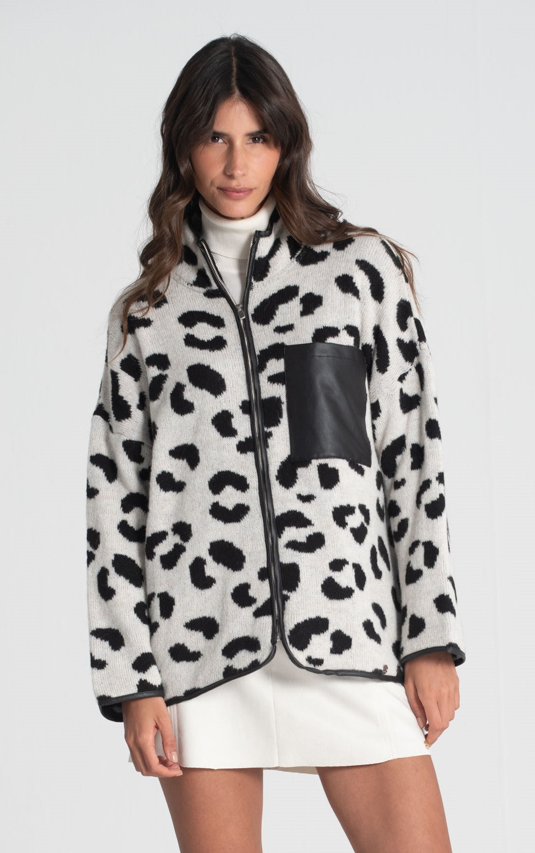 Casaco animal print 3443