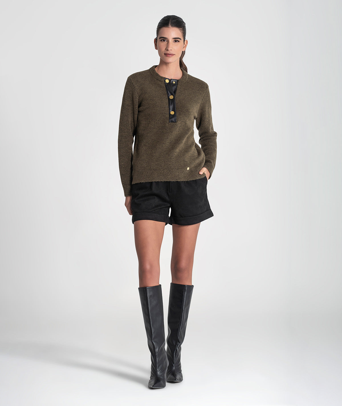 Camisola com aplicação e molas 3444