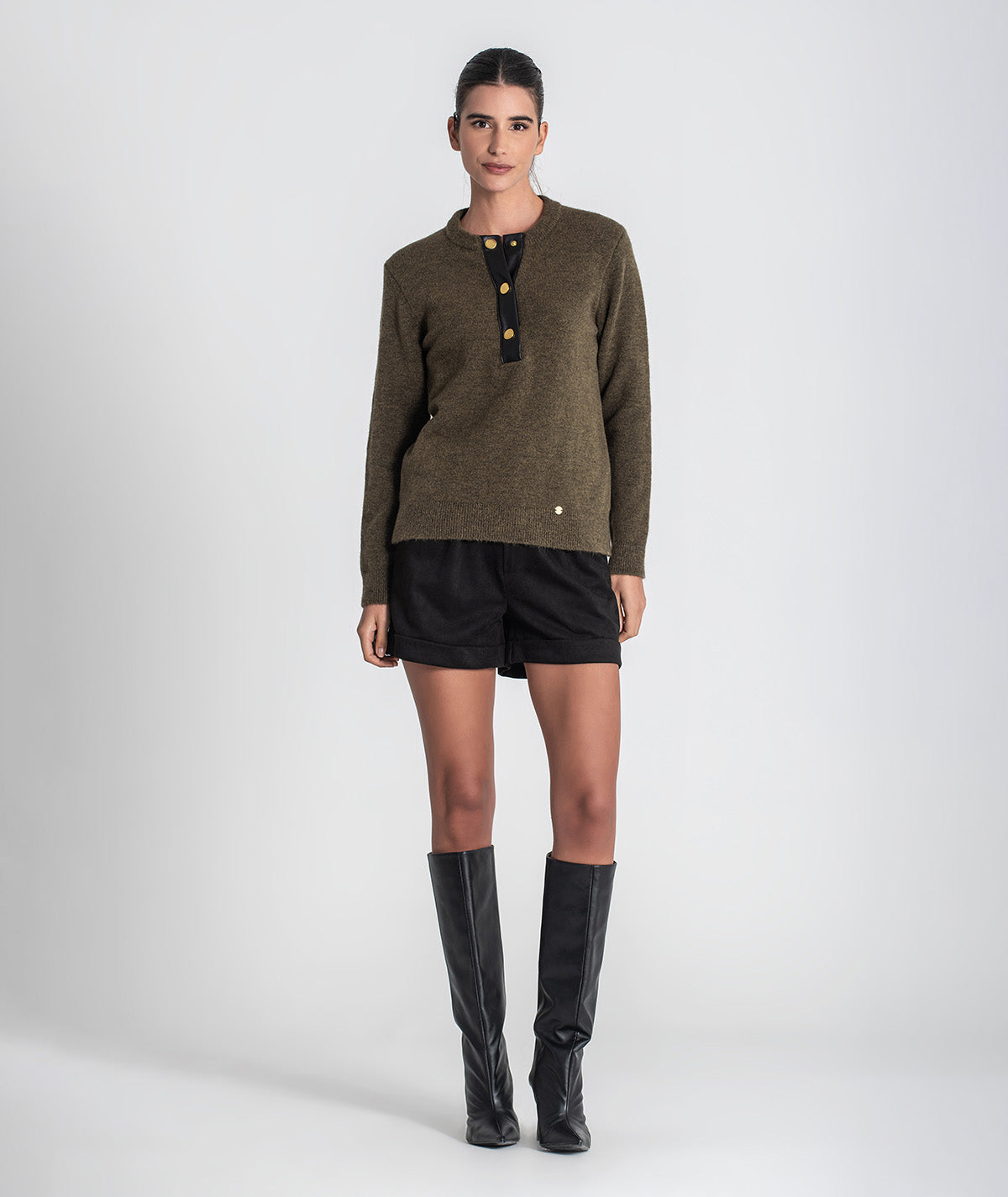 Camisola com aplicação e molas 3444