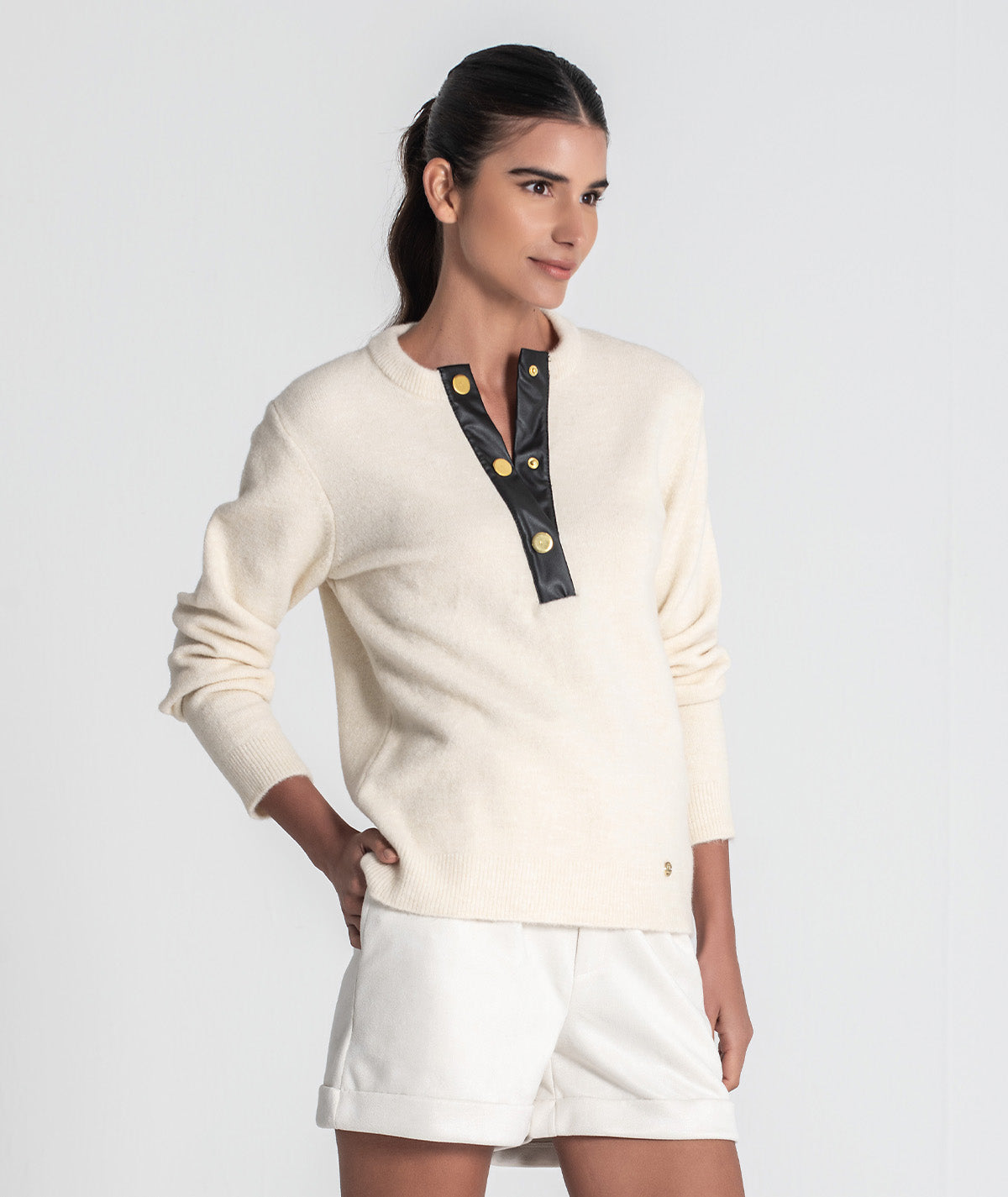Camisola com aplicação e molas 3444