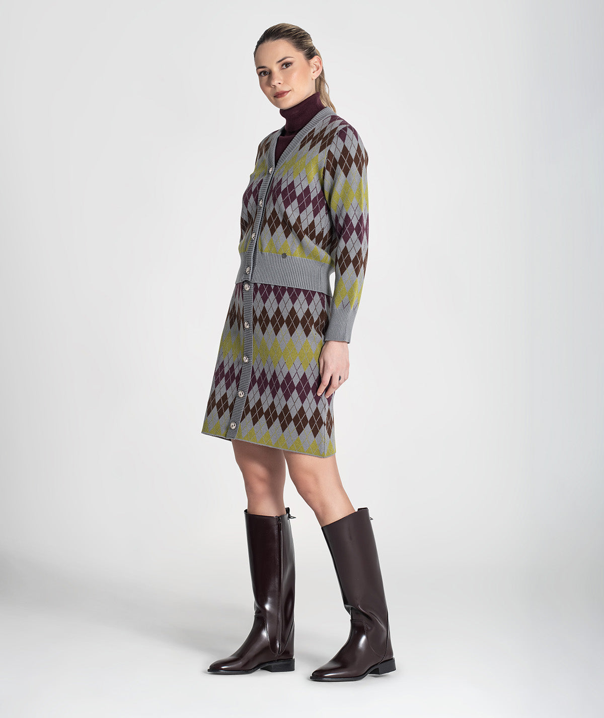Mini skirt with diamond pattern 3447