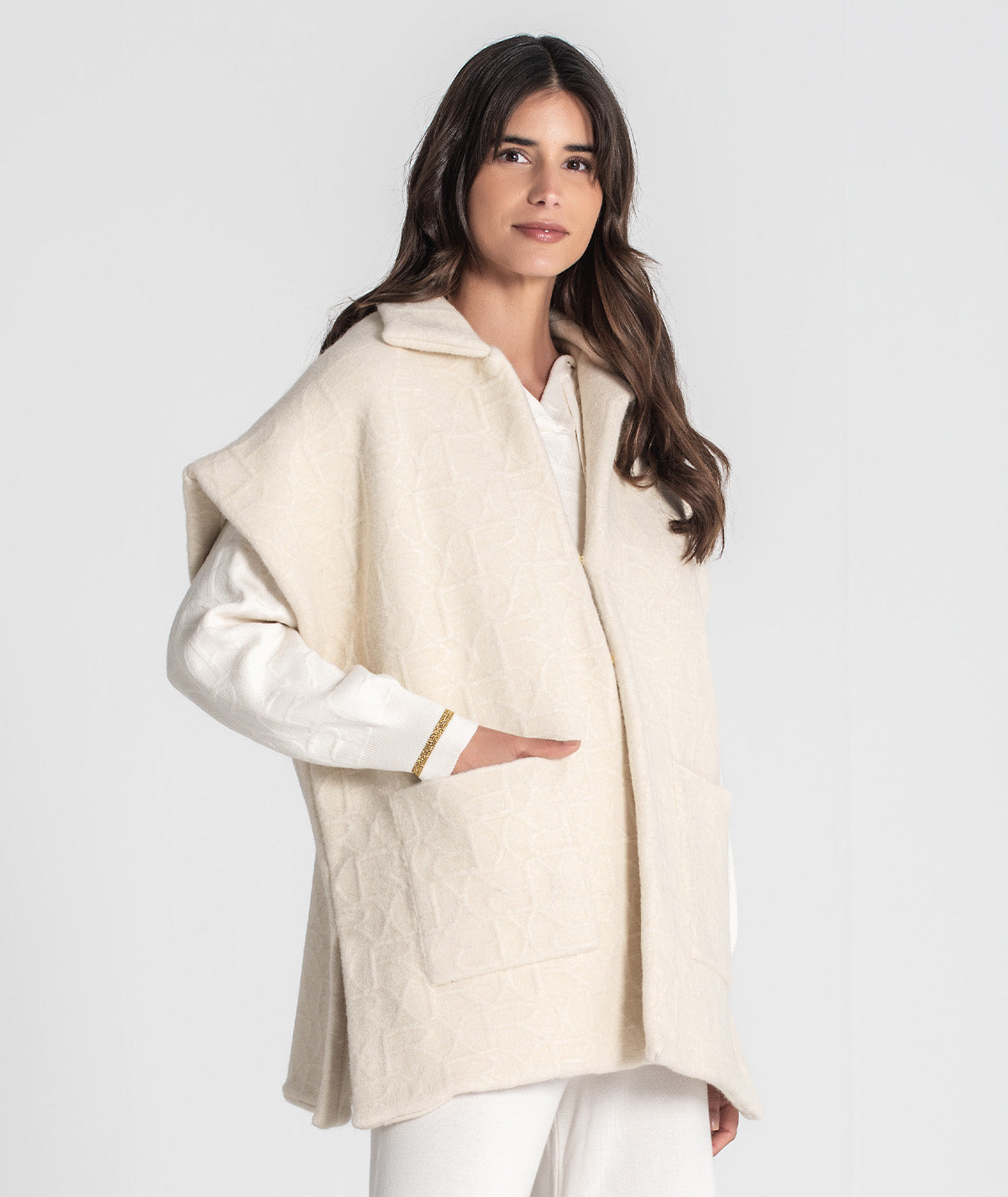 Colete oversize com relevos 3450