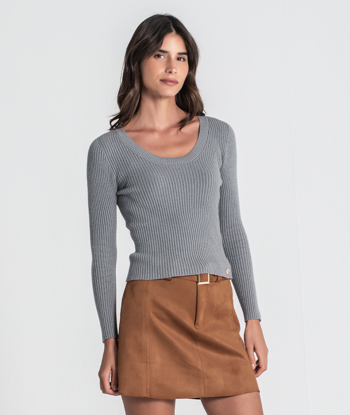 Camisola canelada com chapa r 3451