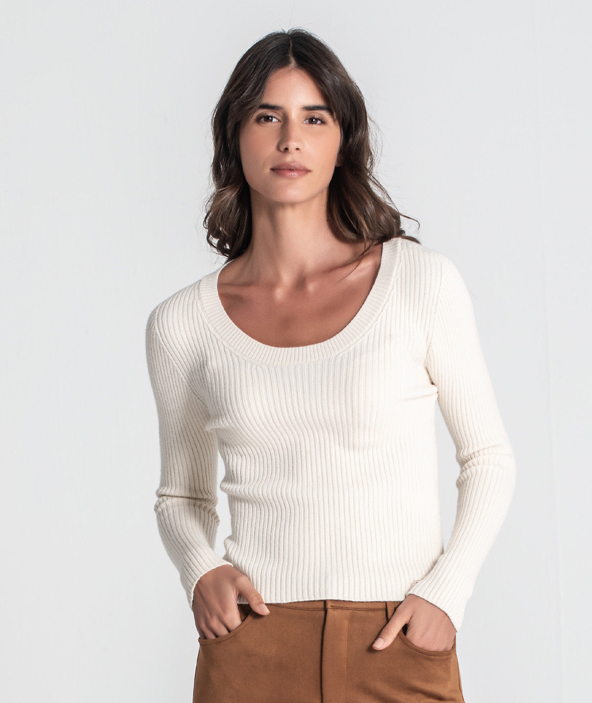 Camisola canelada com chapa r 3451