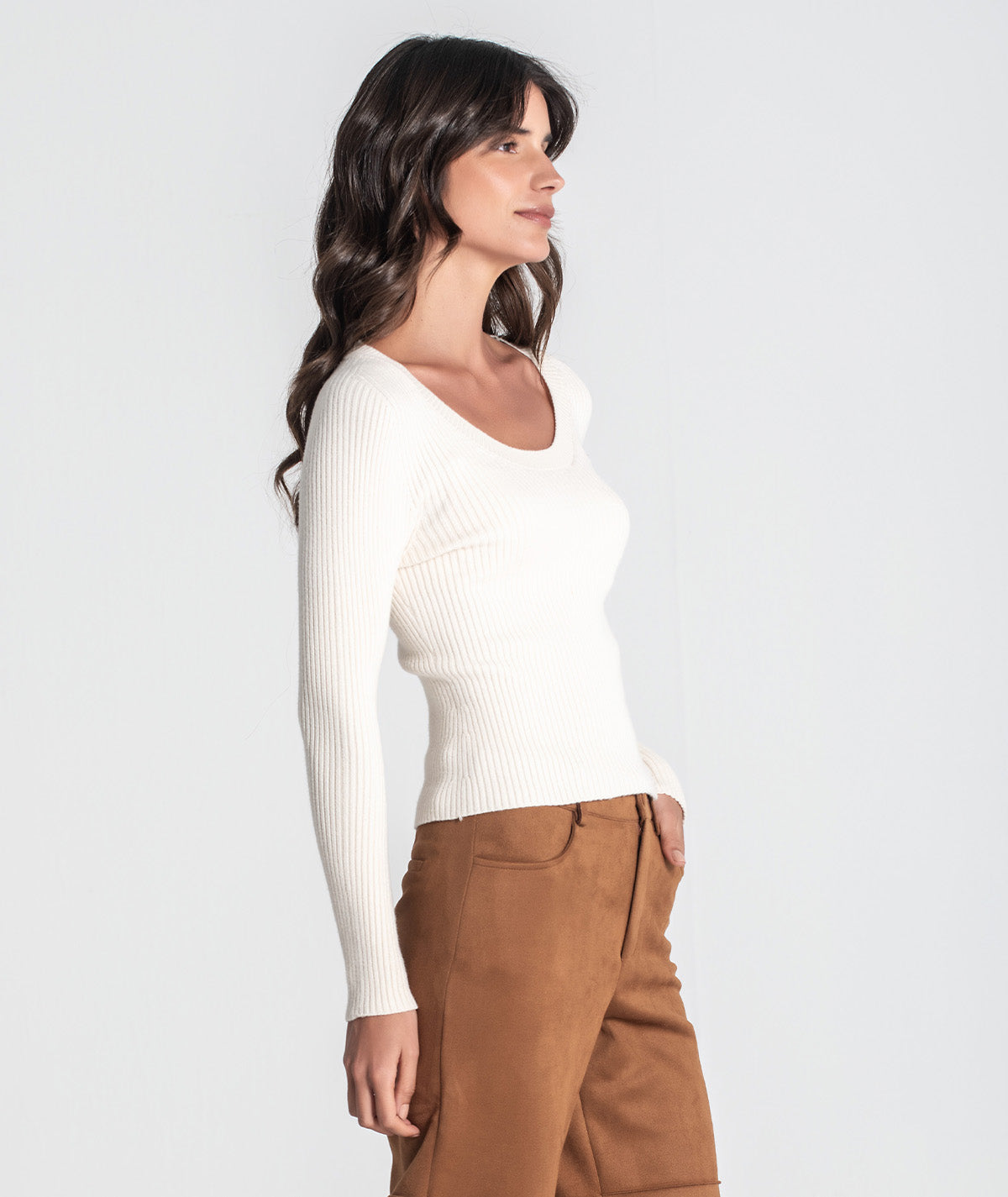 Camisola canelada com chapa r 3451