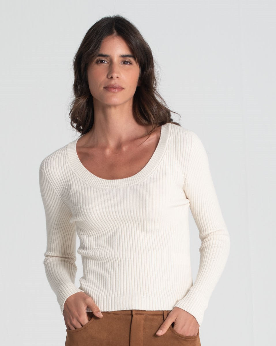 Camisola canelada com chapa r 3451