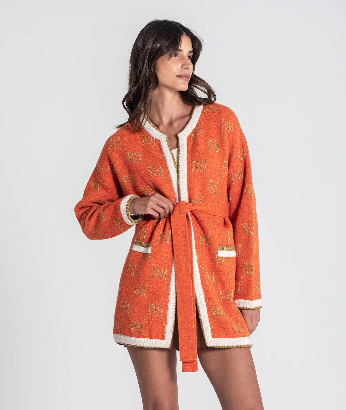 Casaco jacquard rr com brilho 3455