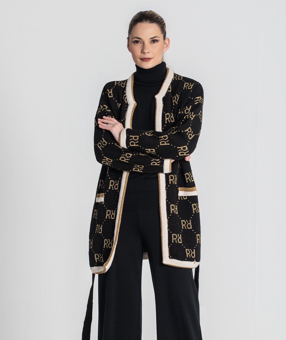 Casaco jacquard rr com brilho 3455