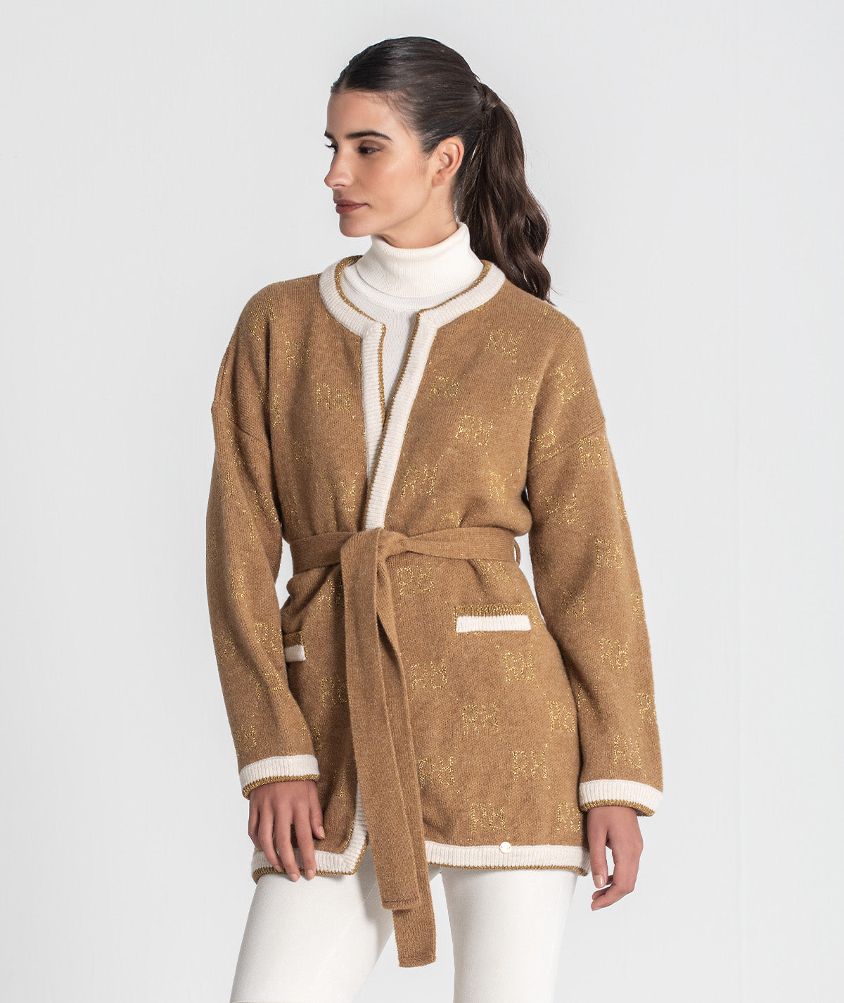 Casaco jacquard rr com brilho 3455