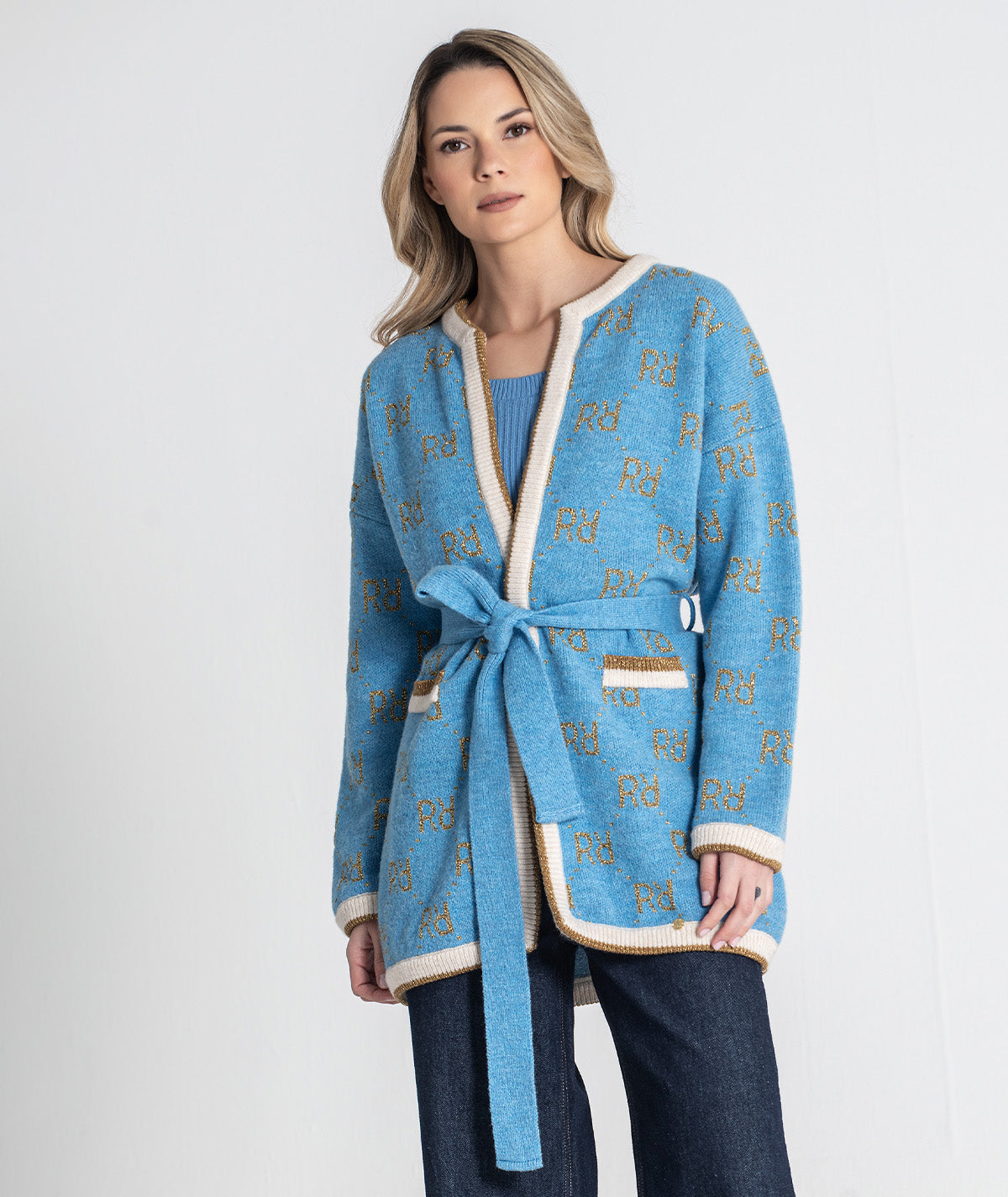 Casaco jacquard rr com brilho 3455
