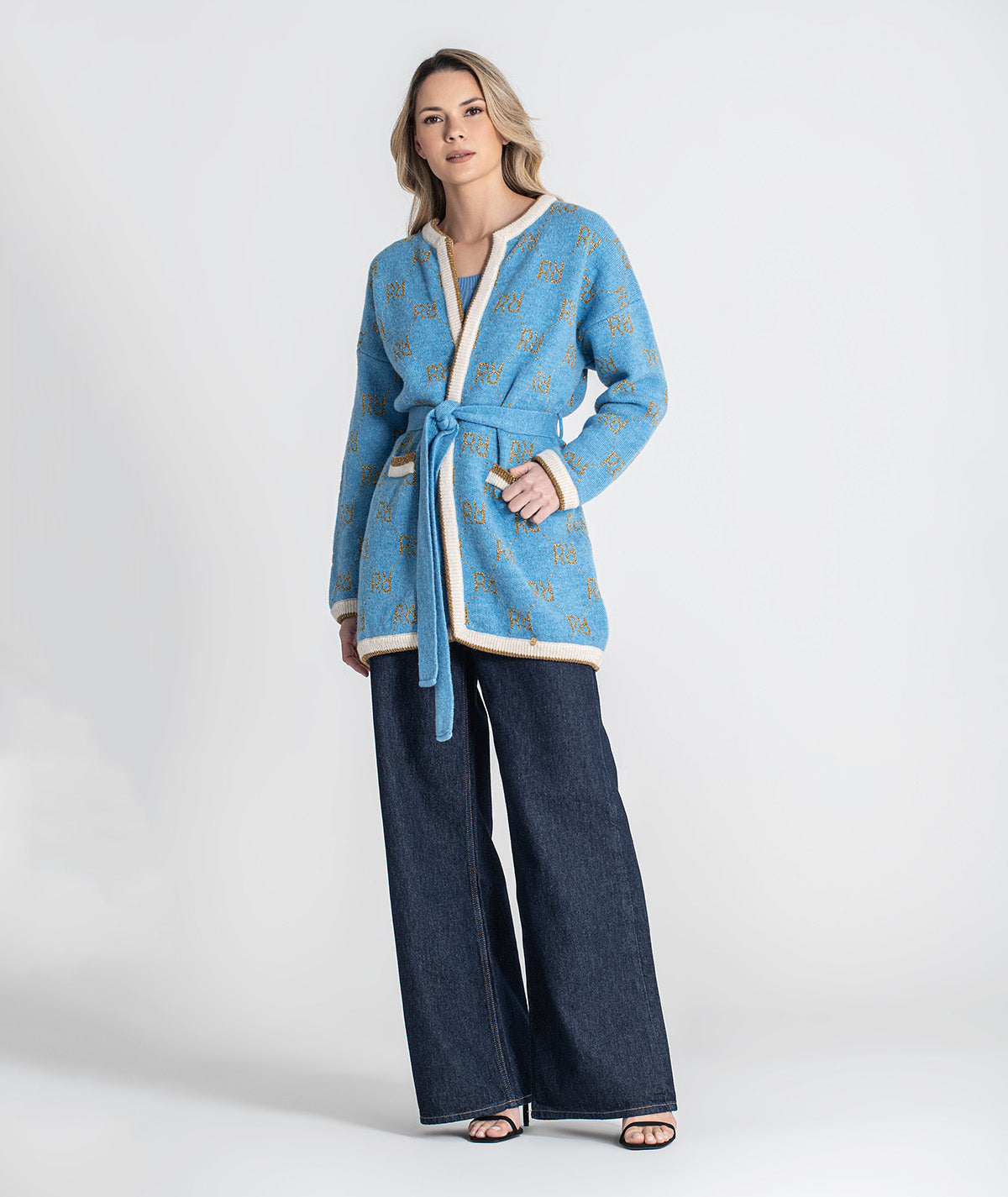 Casaco jacquard rr com brilho 3455