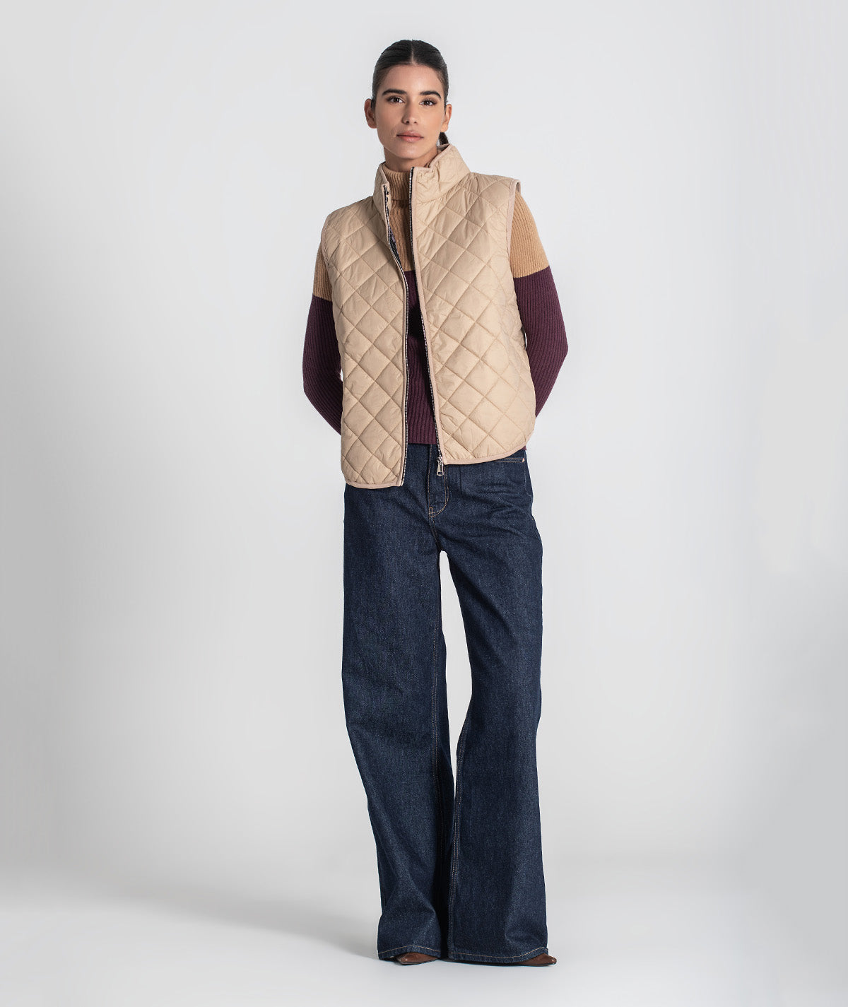 Camisola gola alta bicolor 3465